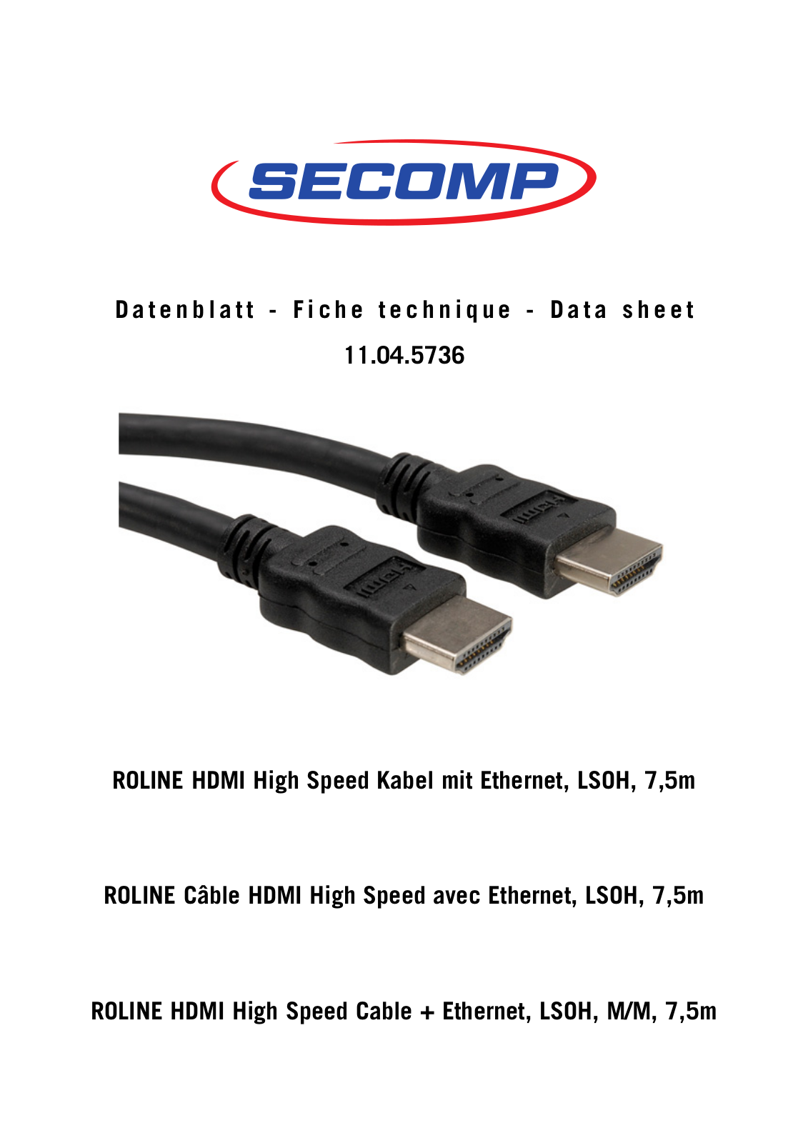 ROLINE 11045736 Datasheet - ManualMachine.com