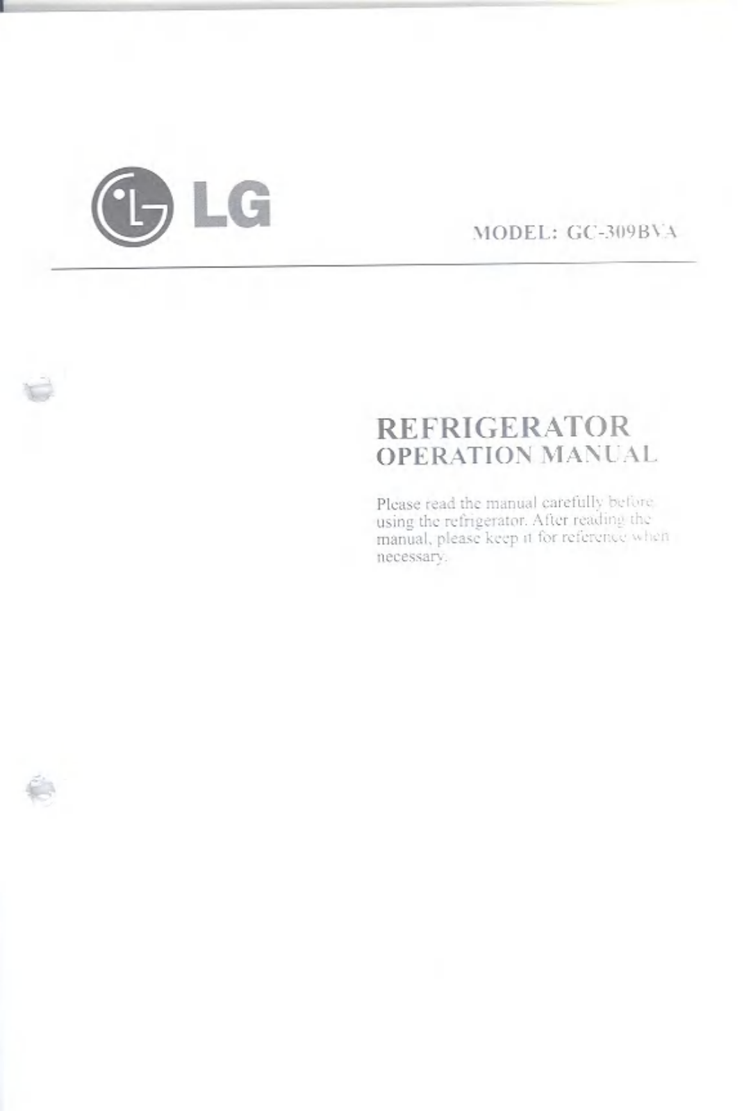 LG GC-309BVS User manual