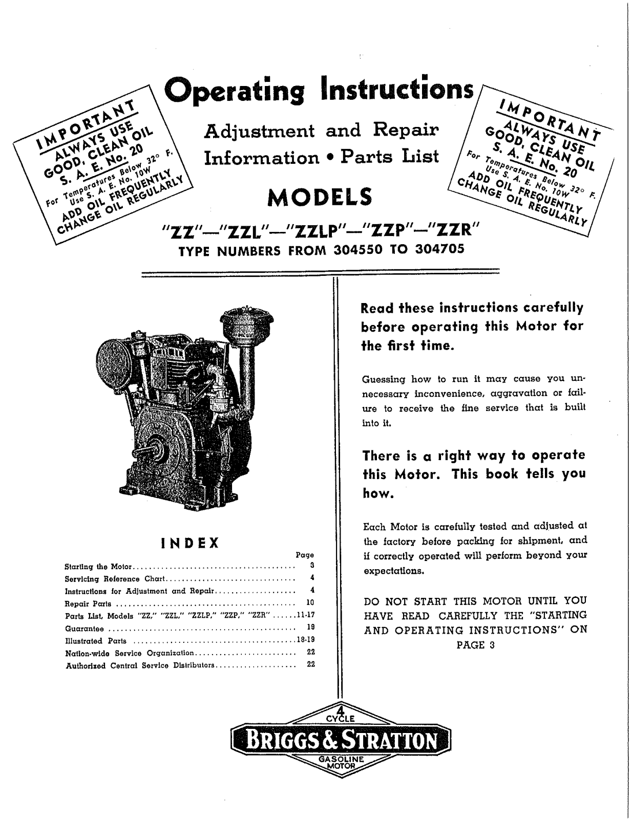 Briggs & Stratton 304705, 304550 User Manual - ManualMachine.com