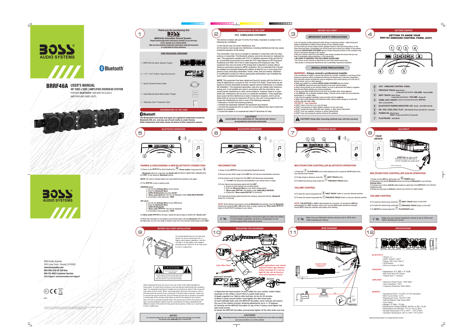 BOSS BRRF46A User Manual