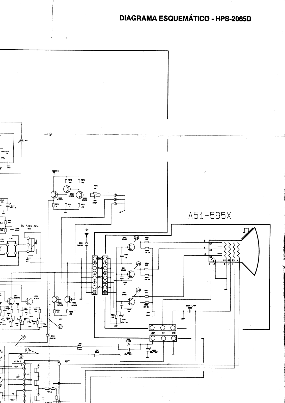 CCE TV HPS-2065D Schematic