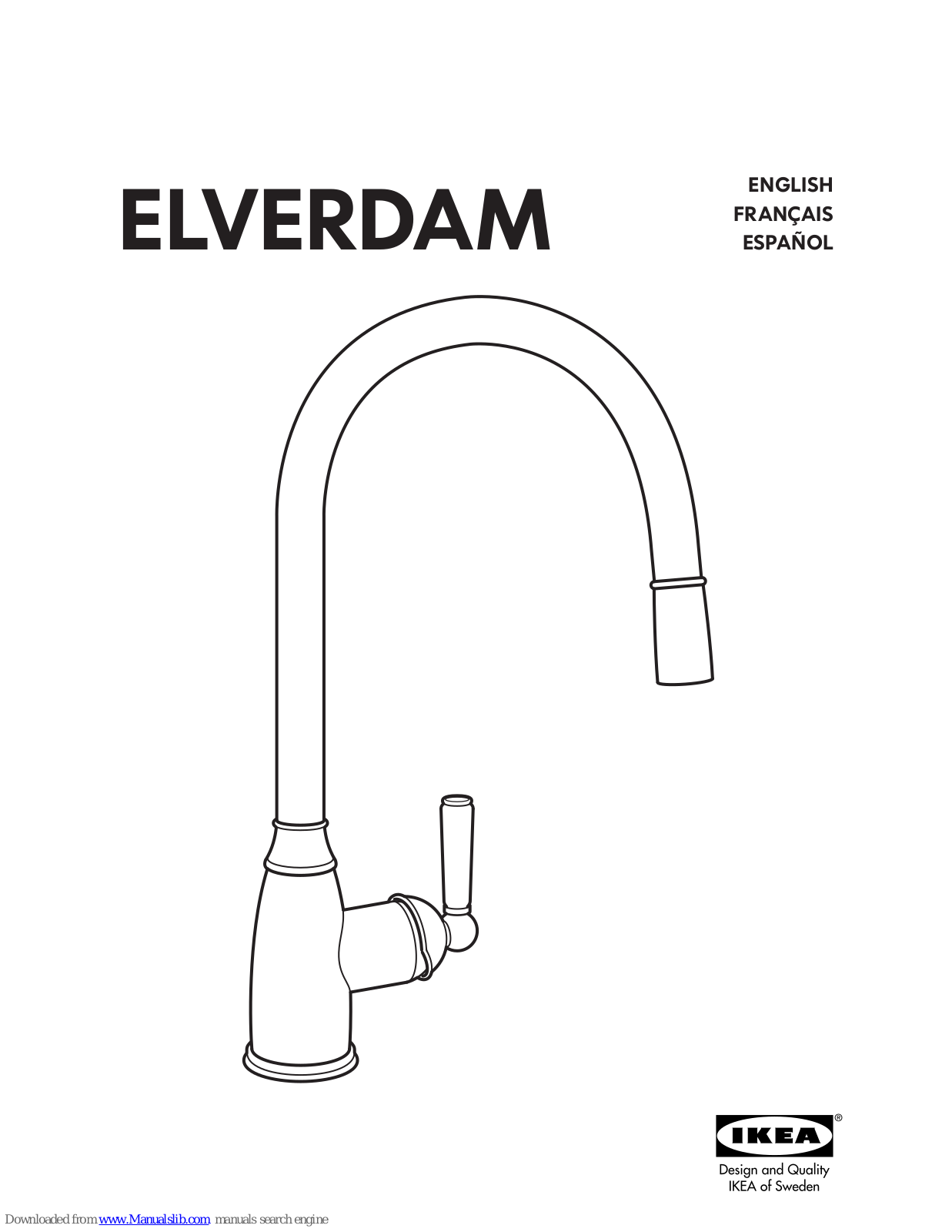 IKEA ELVERDAM AA-233304-5, ELVERDAM Assembly Instructions Manual