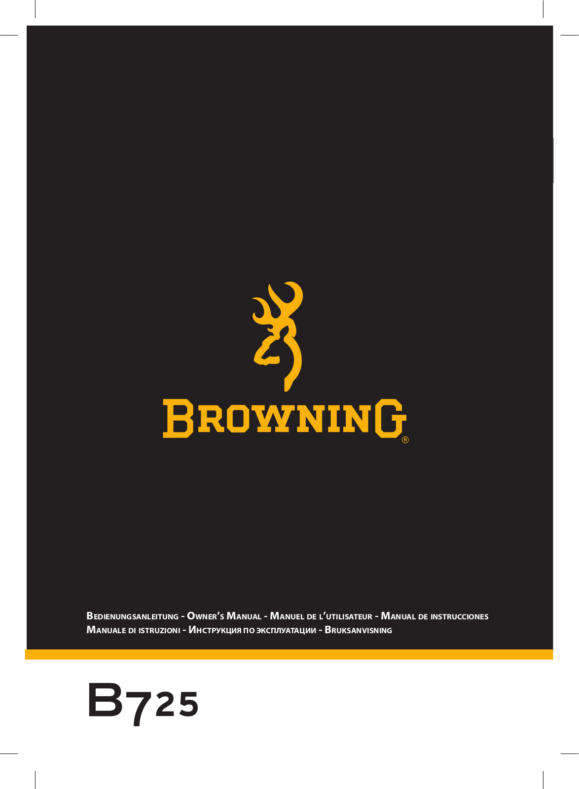 BROWNING B725 User Manual