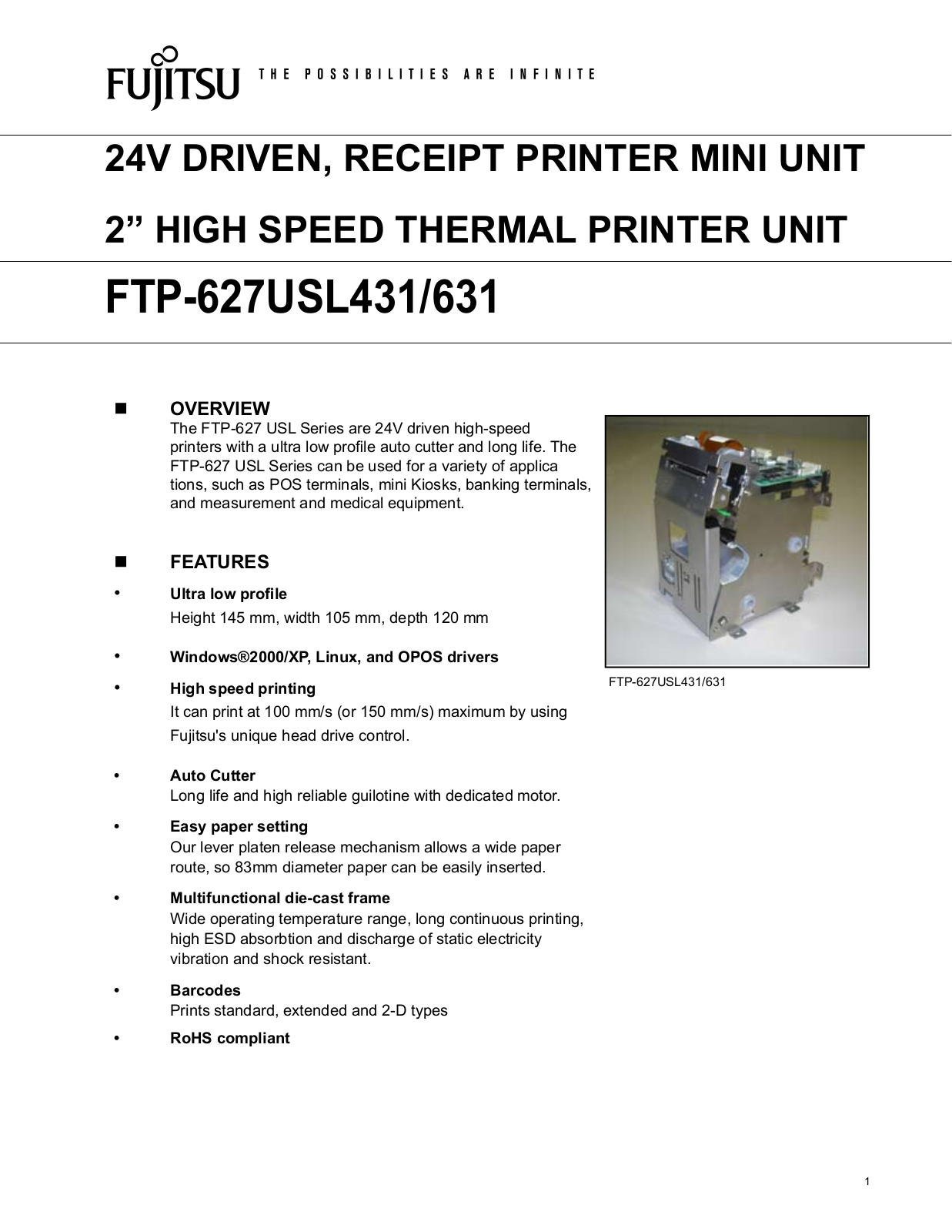 Fujitsu FTP-627USL431, FTP-627USL631 User Manual