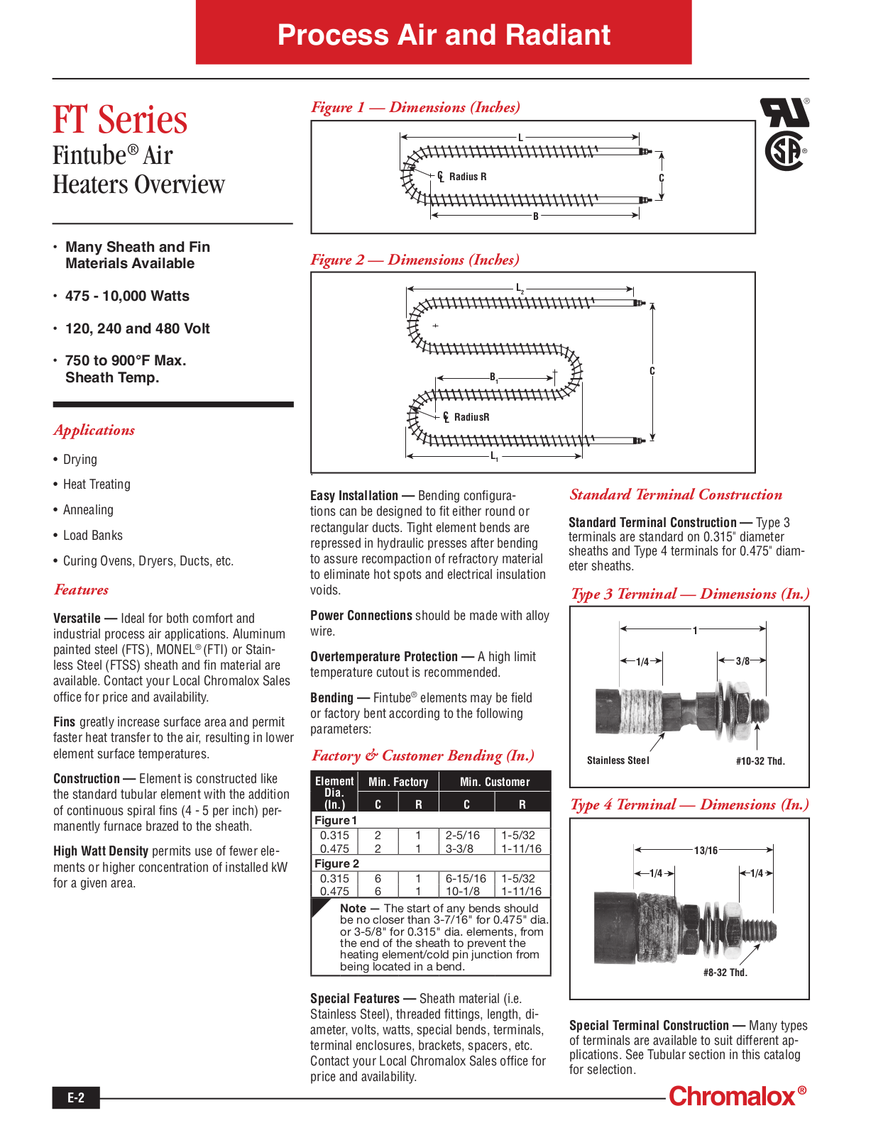 Chromalox FT Series Catalog Page