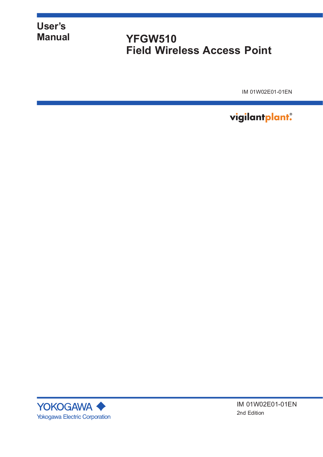 Yokogawa YFGW510 User Manual