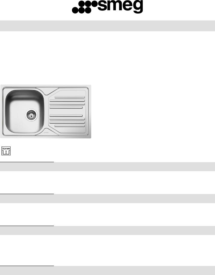 Smeg LYP861D Technical sheet