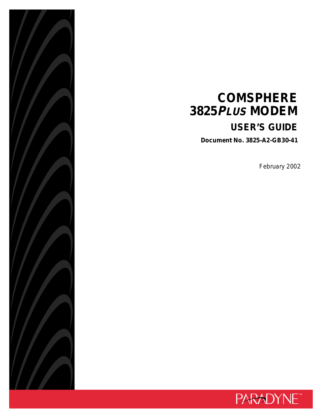 Paradyne 3825PLUS User Manual