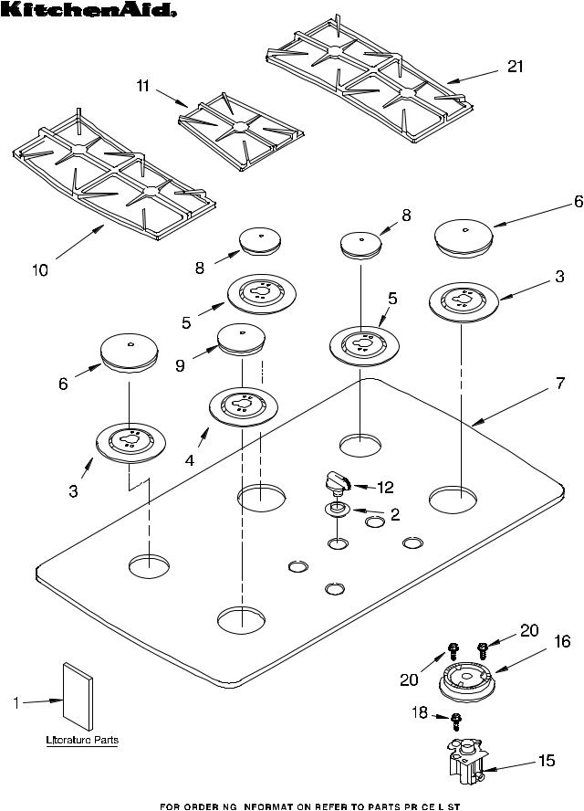 KitchenAid KGCC566HWH4 Parts List