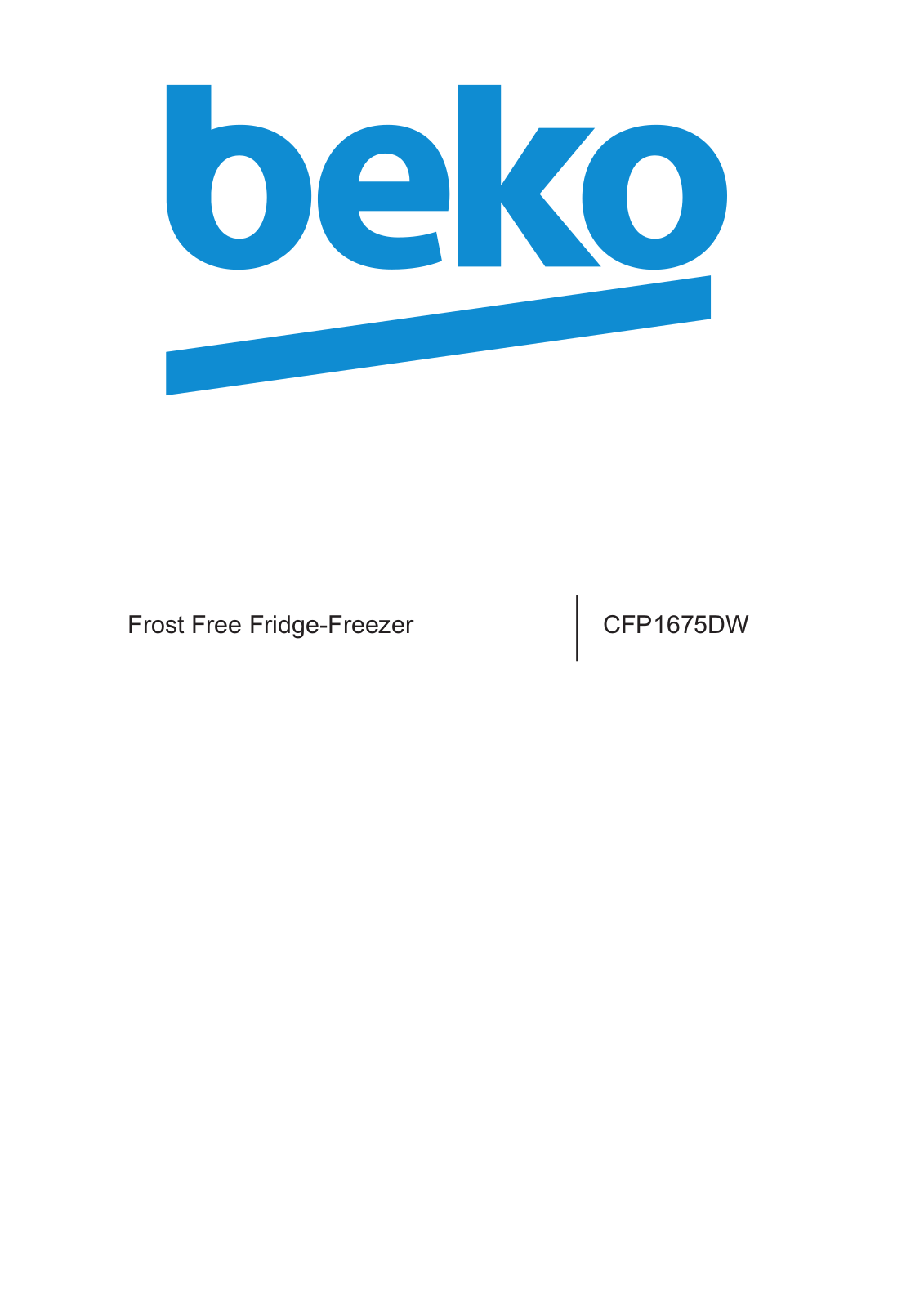 Beko CFP1675DX Instruction manual