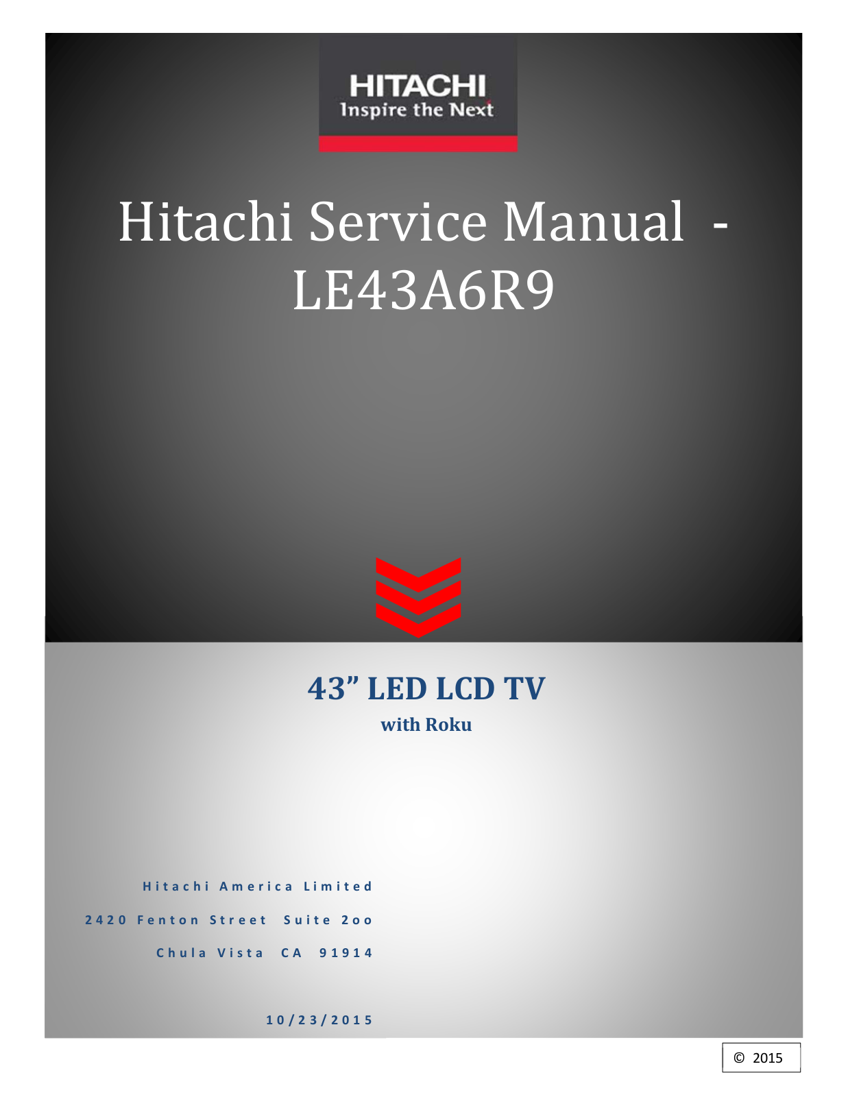 Hitachi LE43A6R9 Schematic