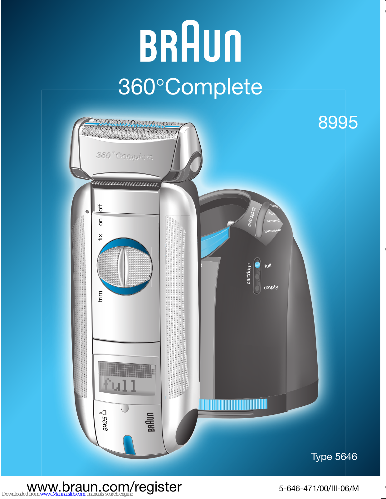 Braun 360 Complete 8995 User Manual