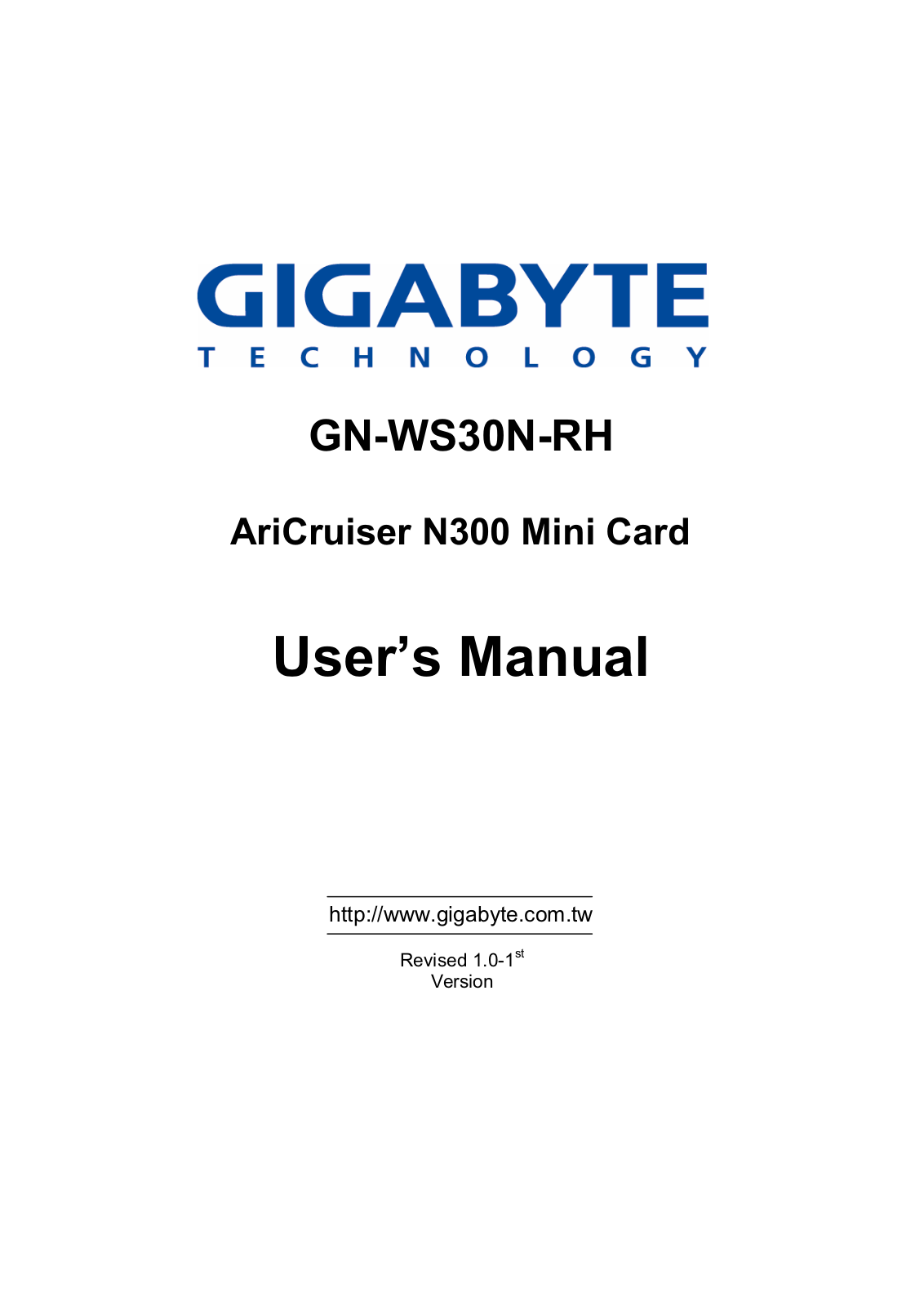 Gigabyte GN-WS30N-RH User Manual