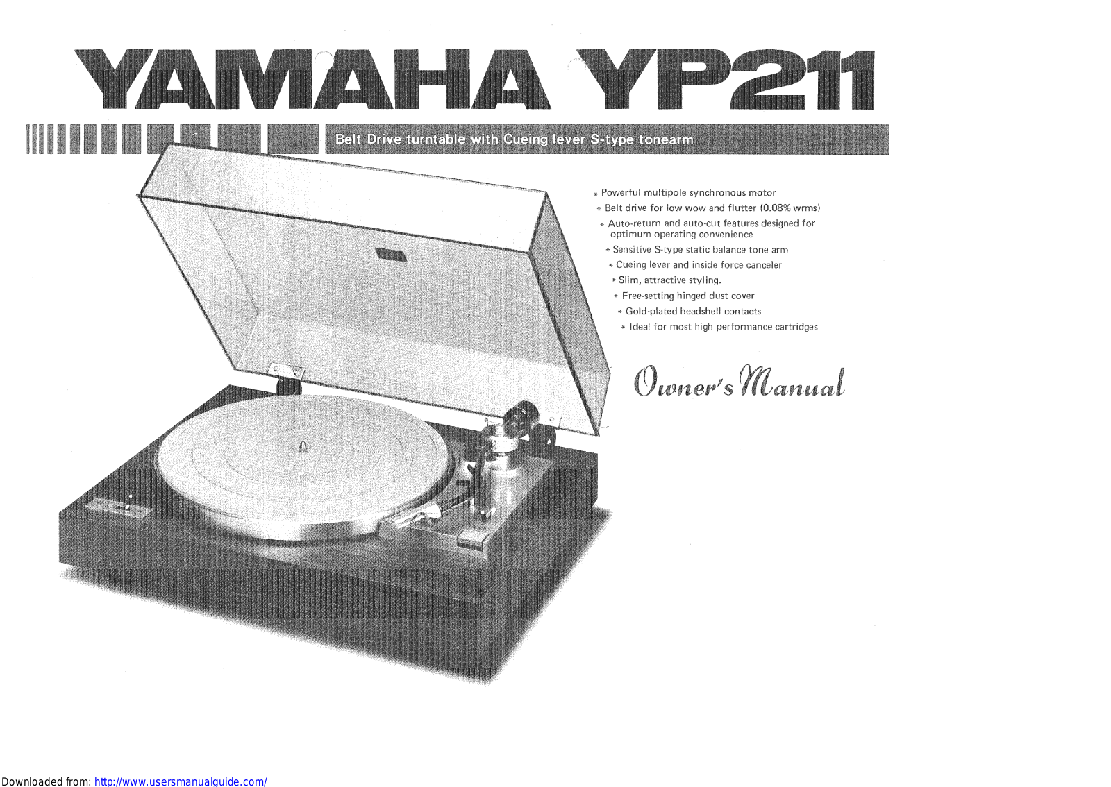 Yamaha Audio YP211 User Manual