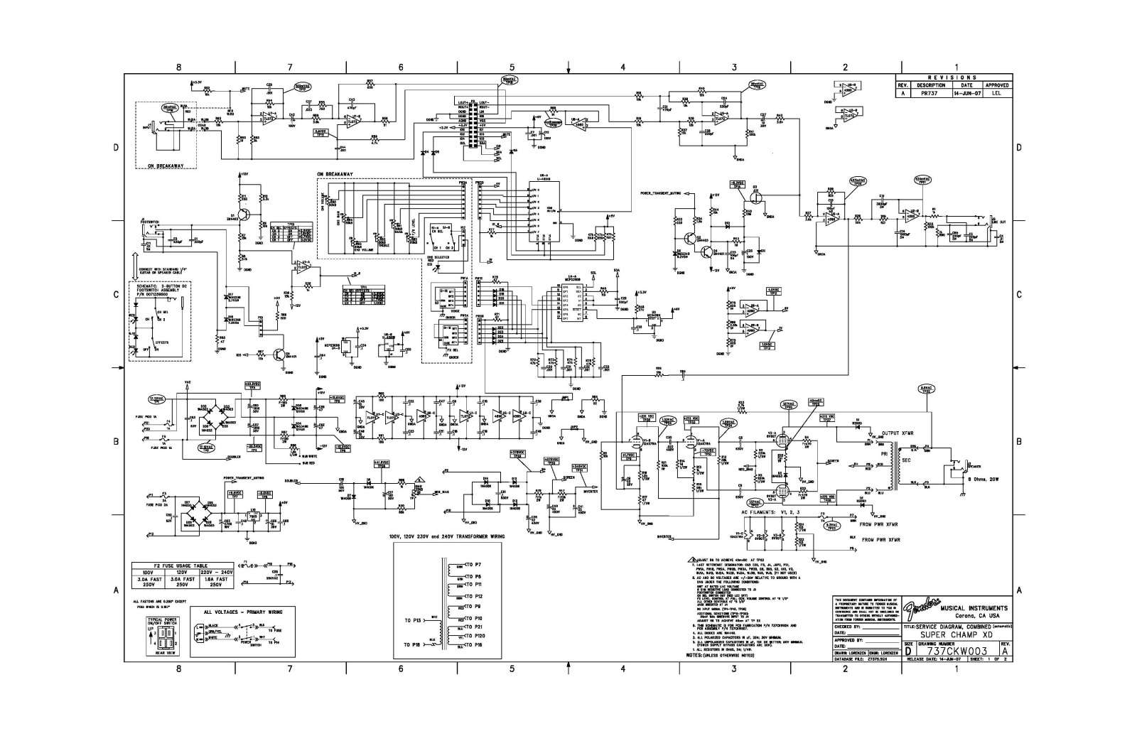 Fender Super-Champ-XD Schematic