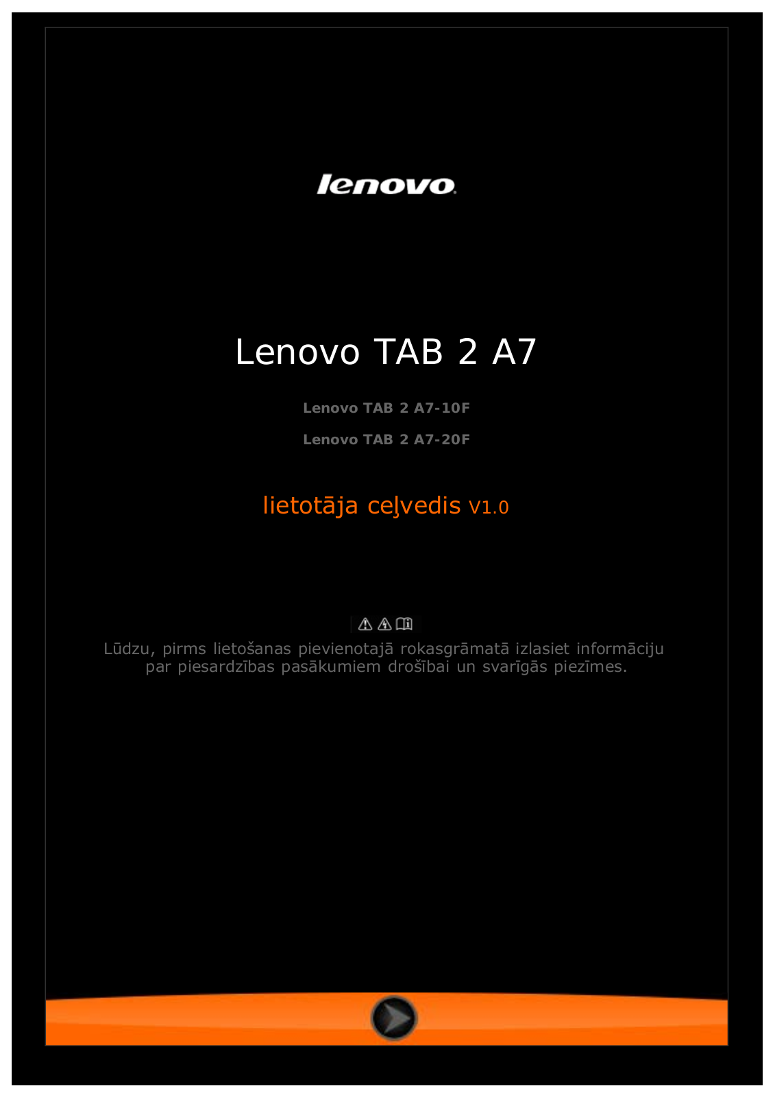 Lenovo TAB 2 A7 User Guide