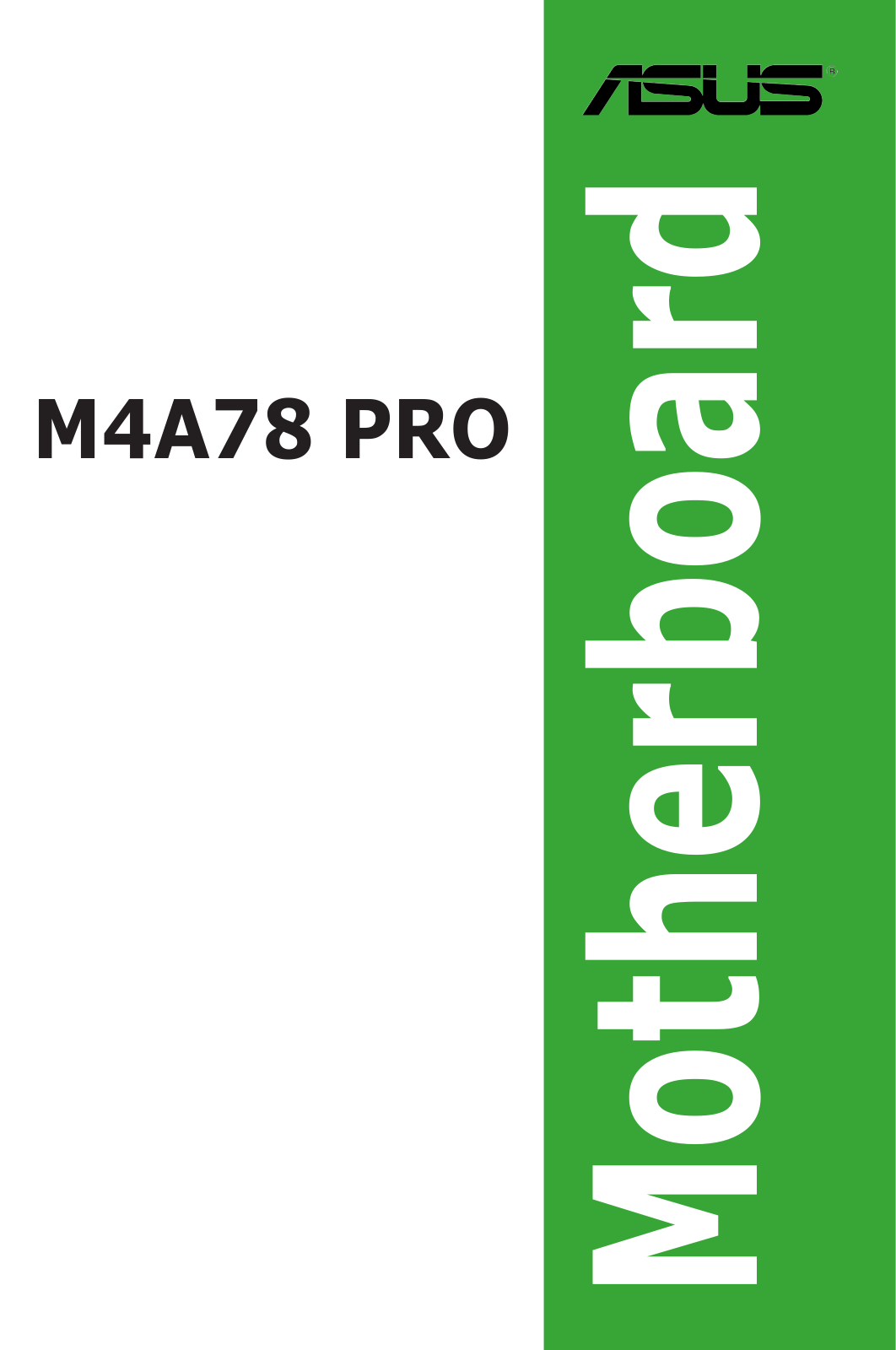 Asus M4A78 PRO User Manual