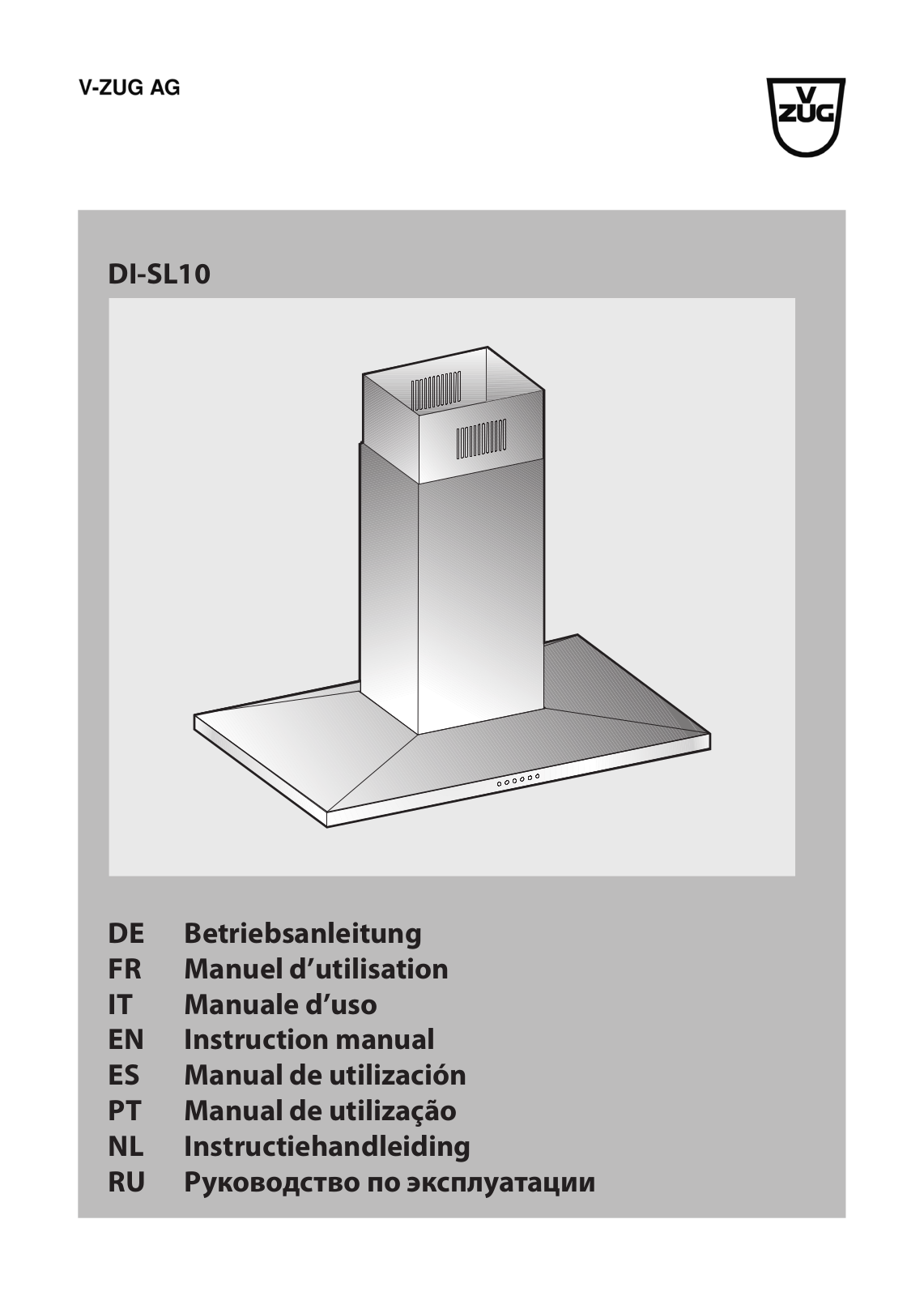 V-ZUG DI-SL10 User Manual