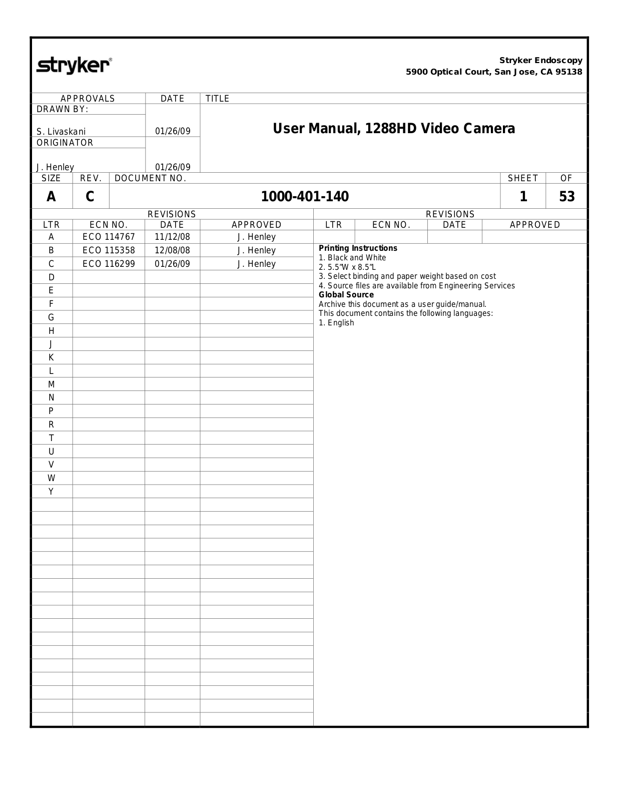 STERIS 1288HD User manual