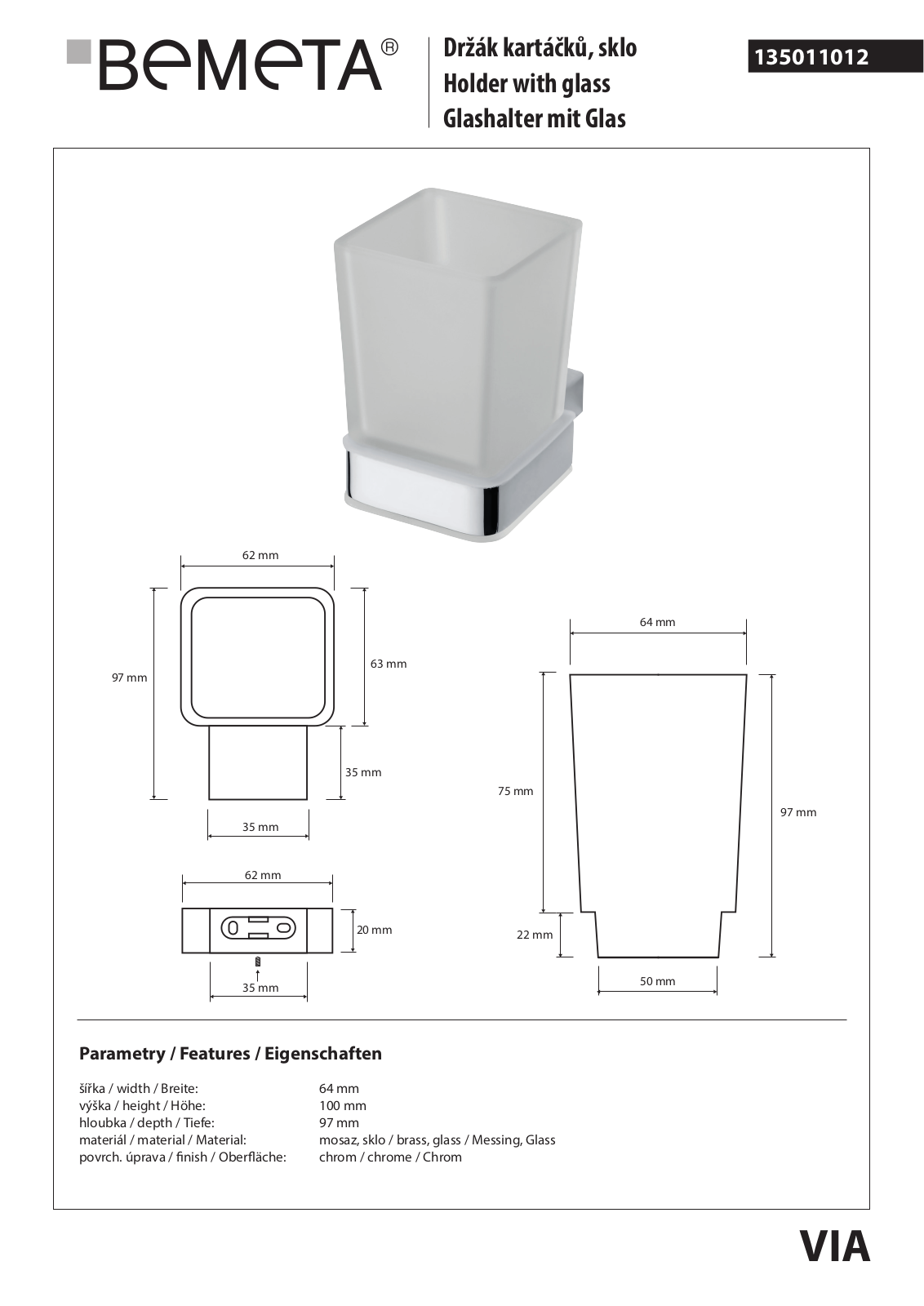 Bemeta Via 135011012 User guide