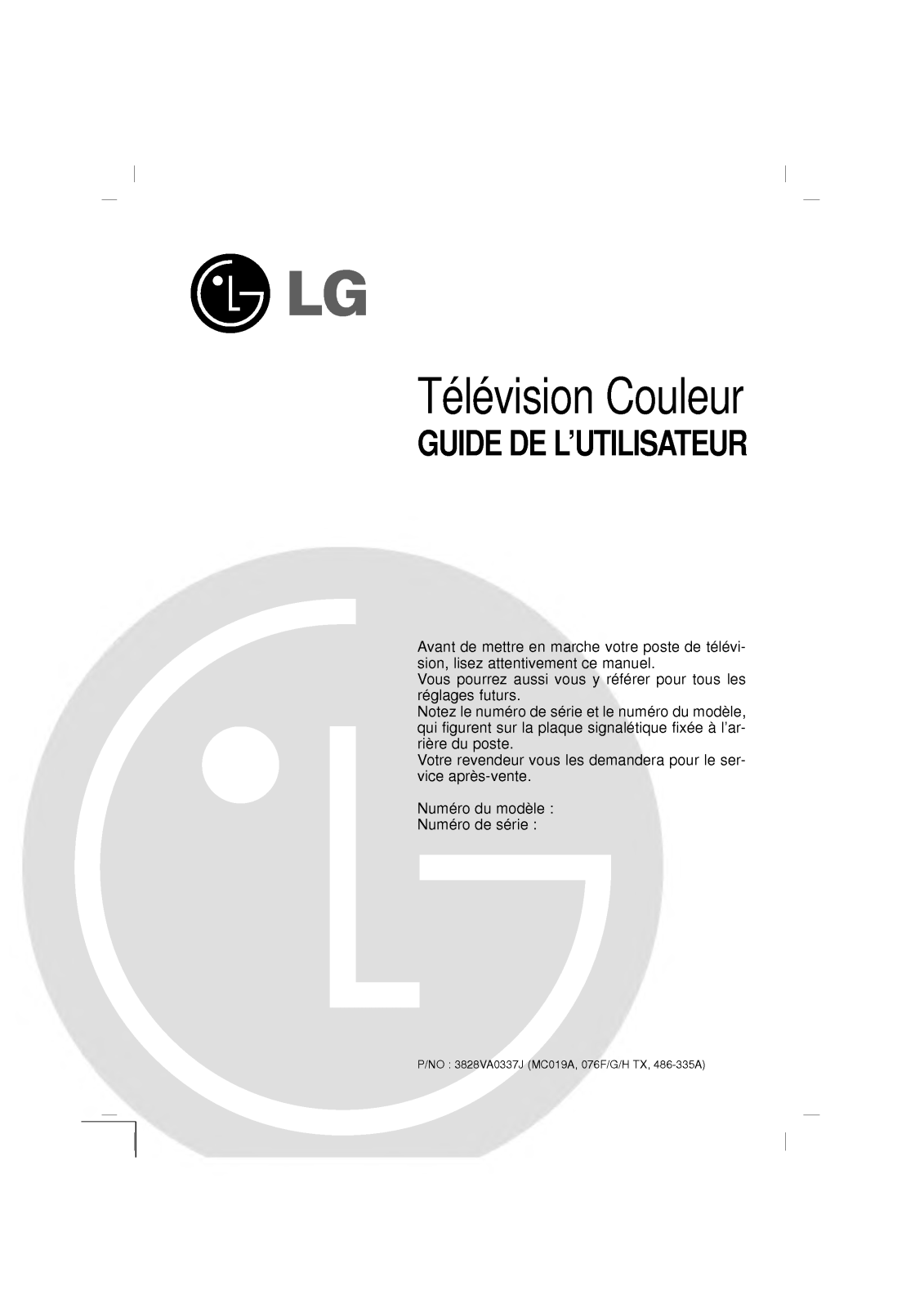LG RL-20CB10MX User Manual