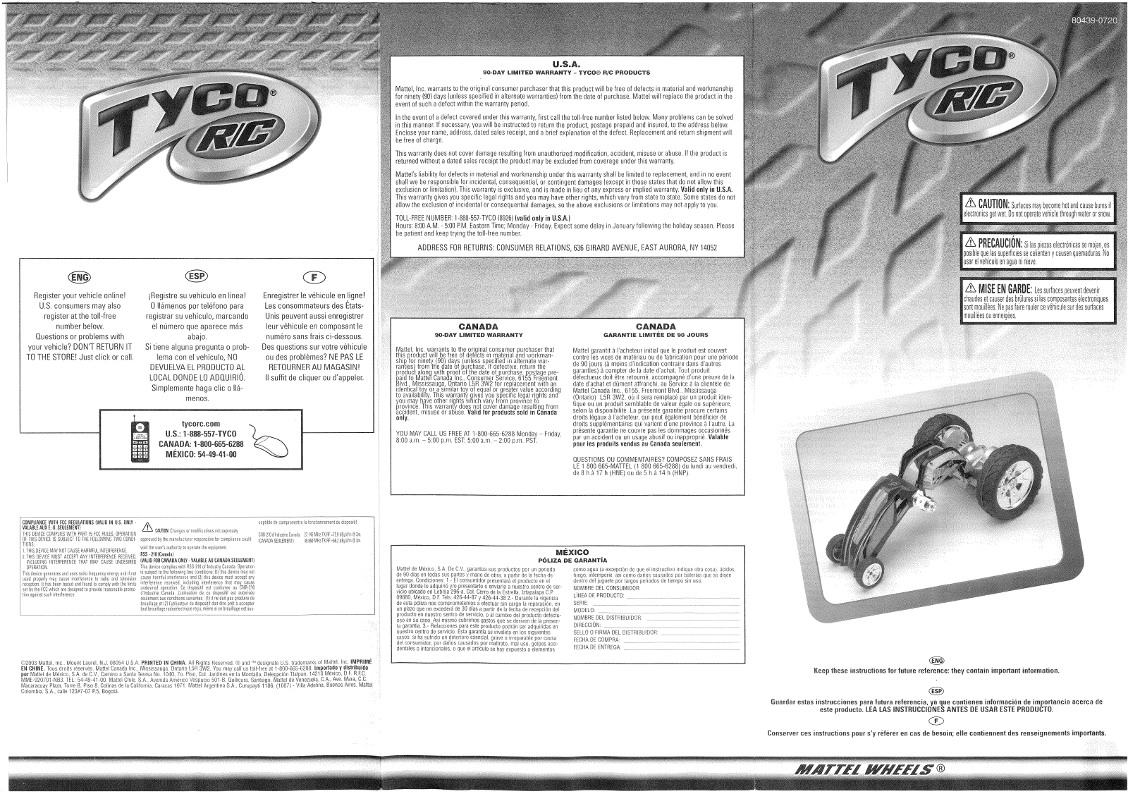 Fisher-Price 80439 Instruction Sheet