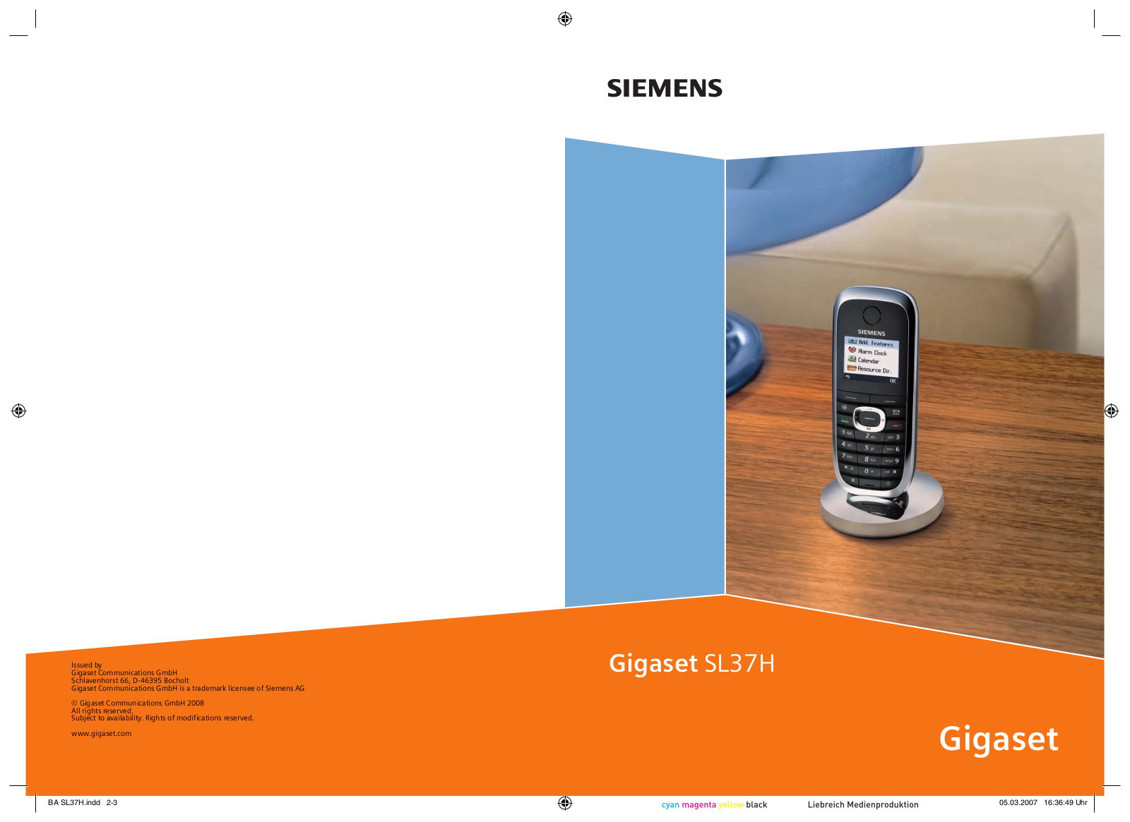 Siemens GIGASET SL37H, GIGASET SL37 User Manual