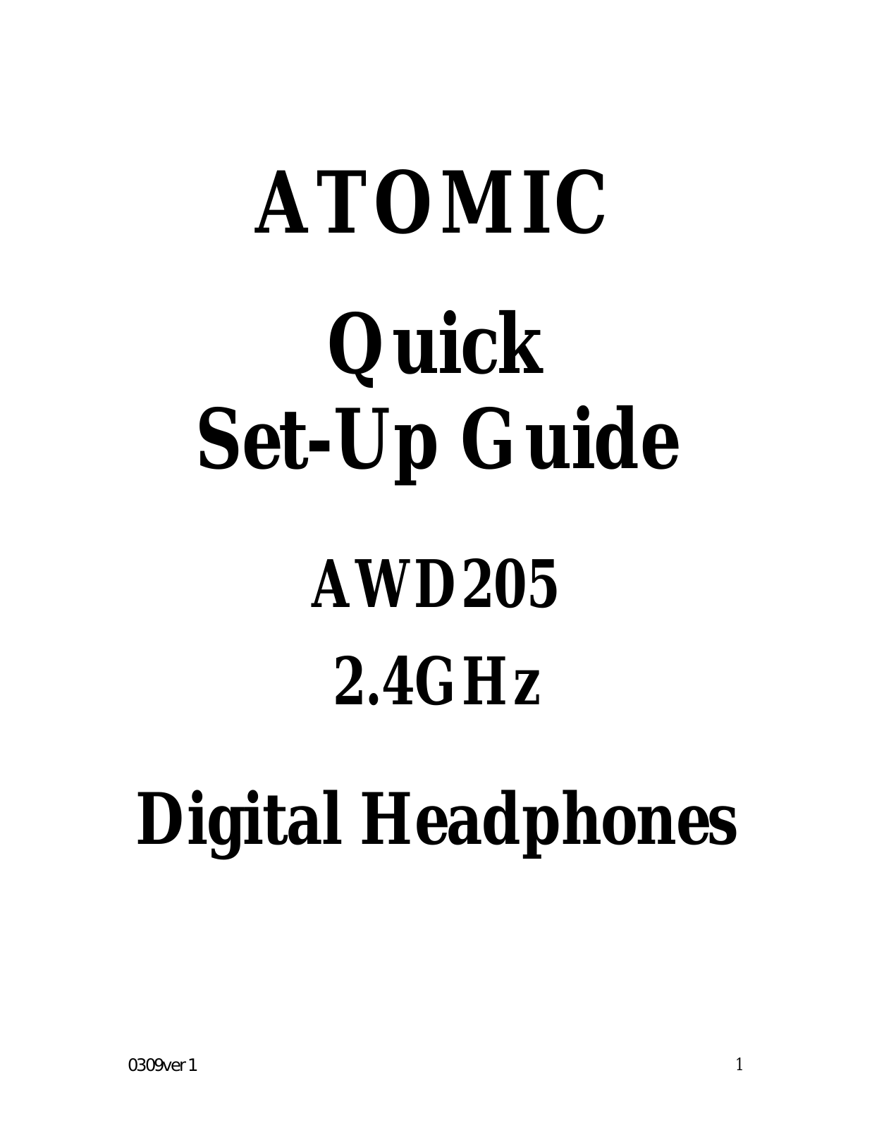 Atom AWD205TX User Manual