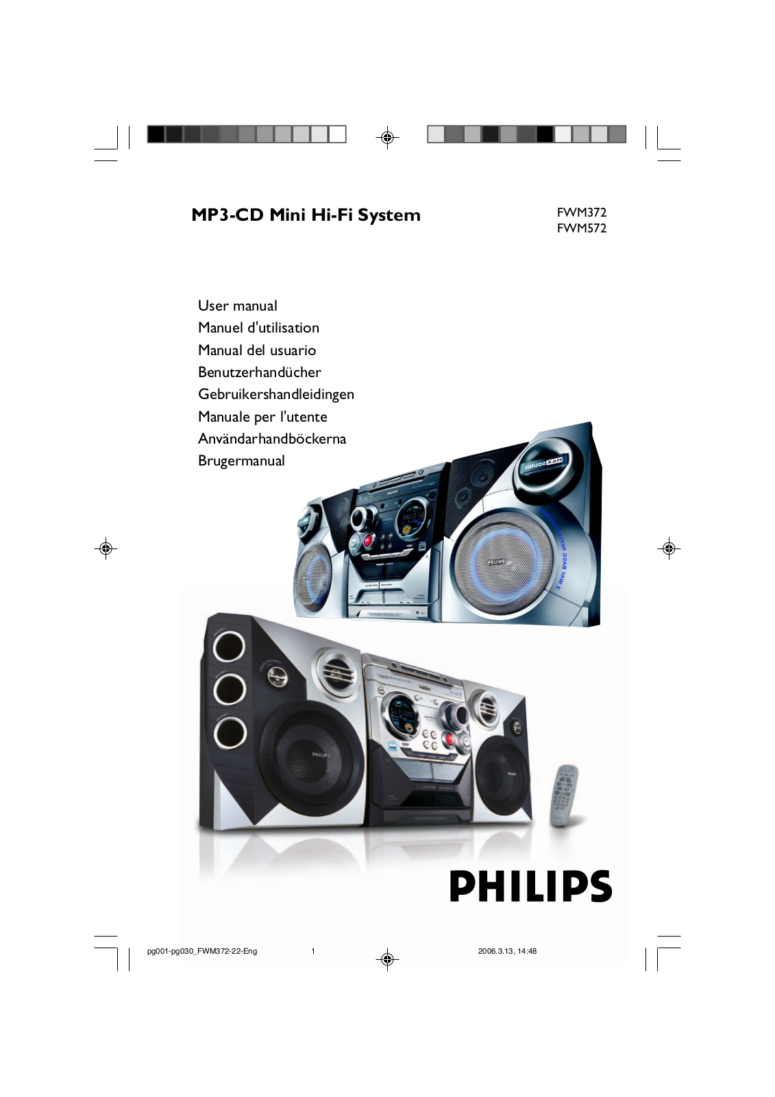 Philips FWM572, FWM372 User Manual