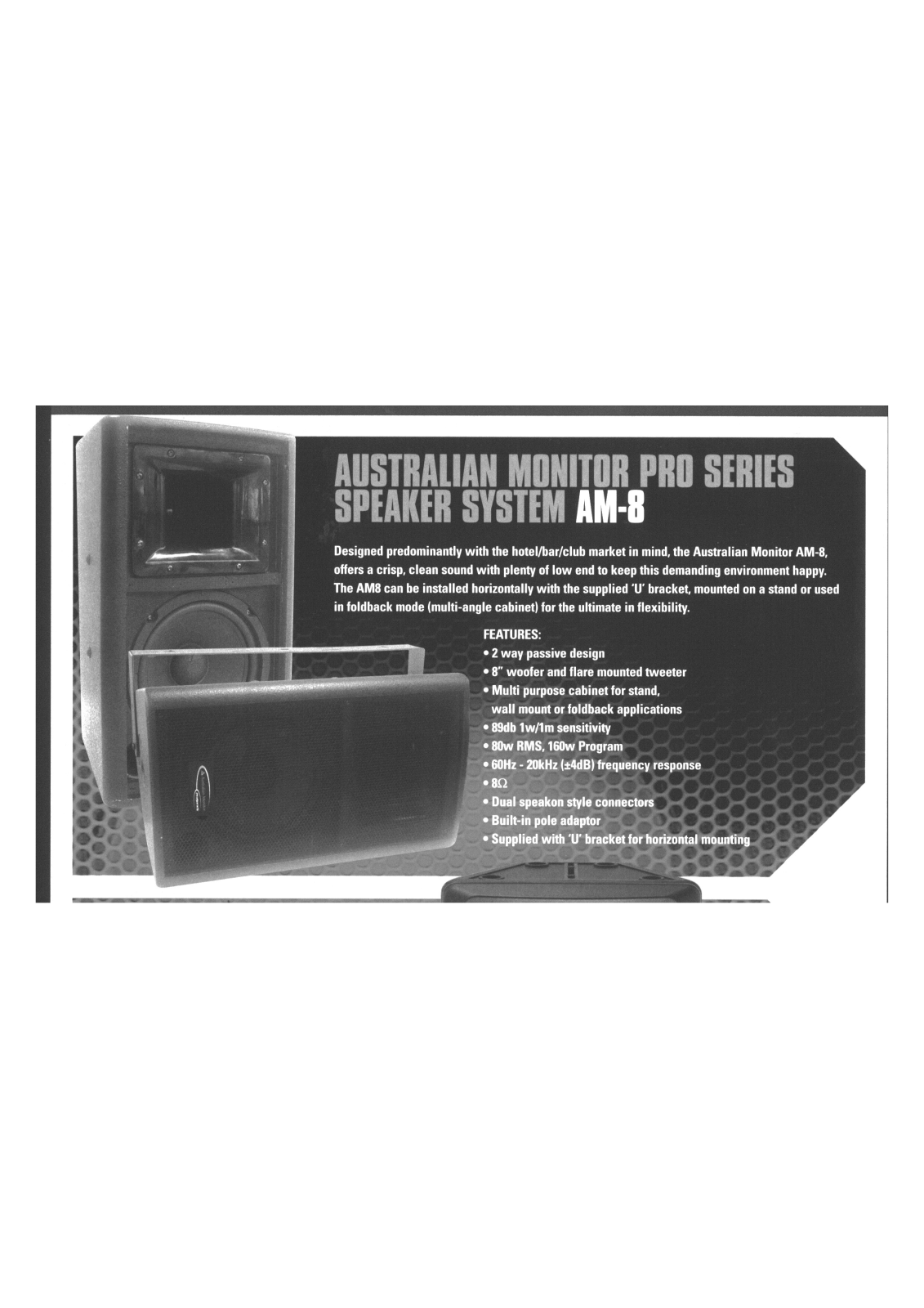 Australian monitor AM8 BROCHURE