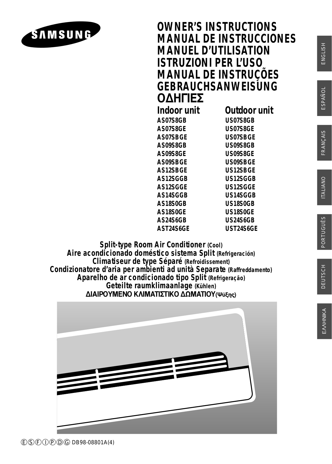 Samsung XUS12SBGE, XUS09SBGE, XUS07SBGE, UST24S6GE, US24S6GE User Manual