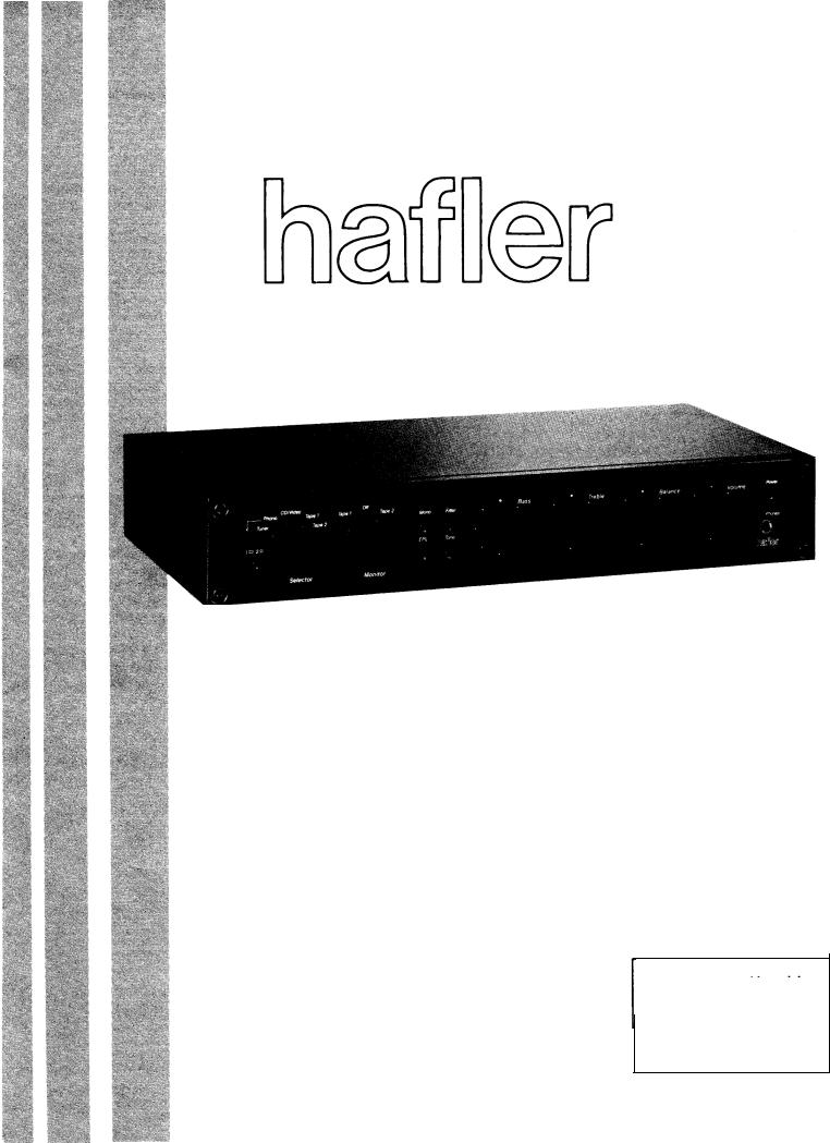 Hafler DH-110 User Manual