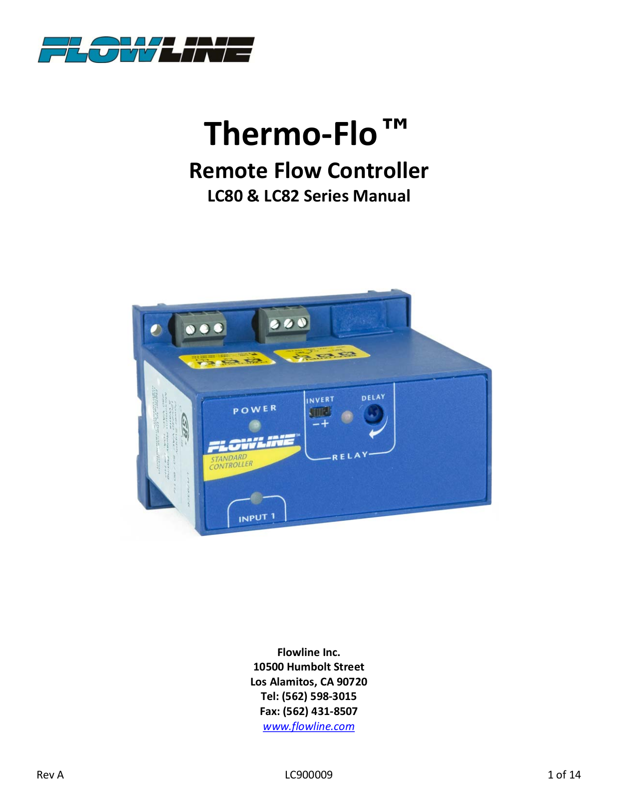 Flowline LC80, LC82 Operating Manual