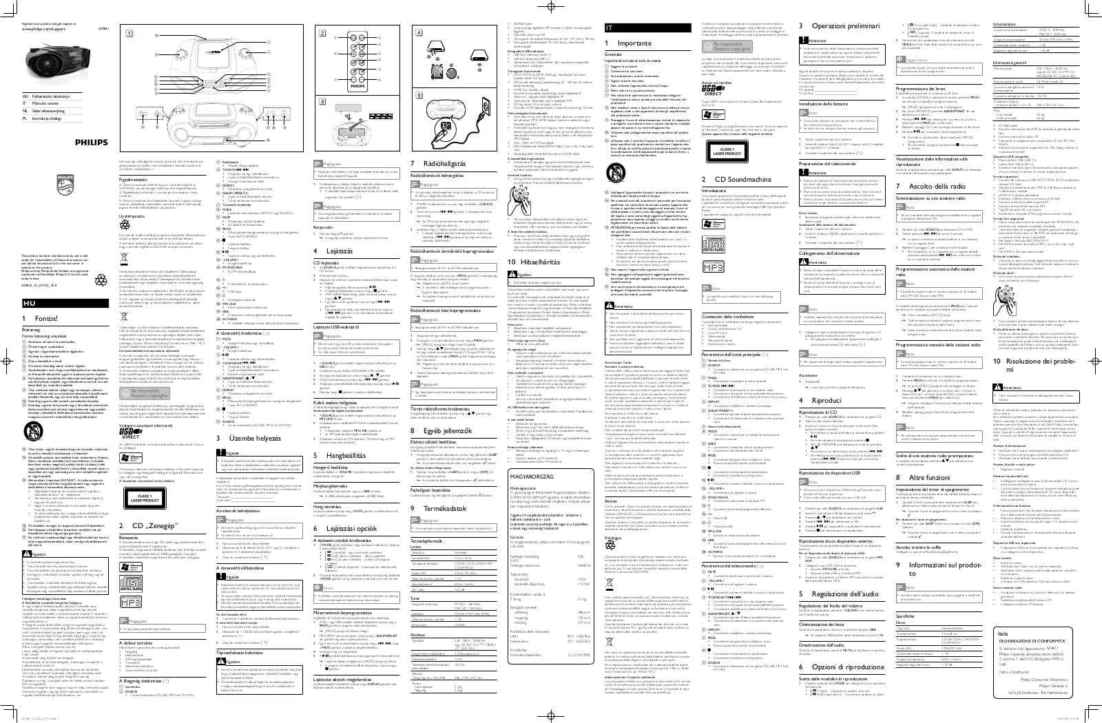 PHILIPS AZ3831 User Manual