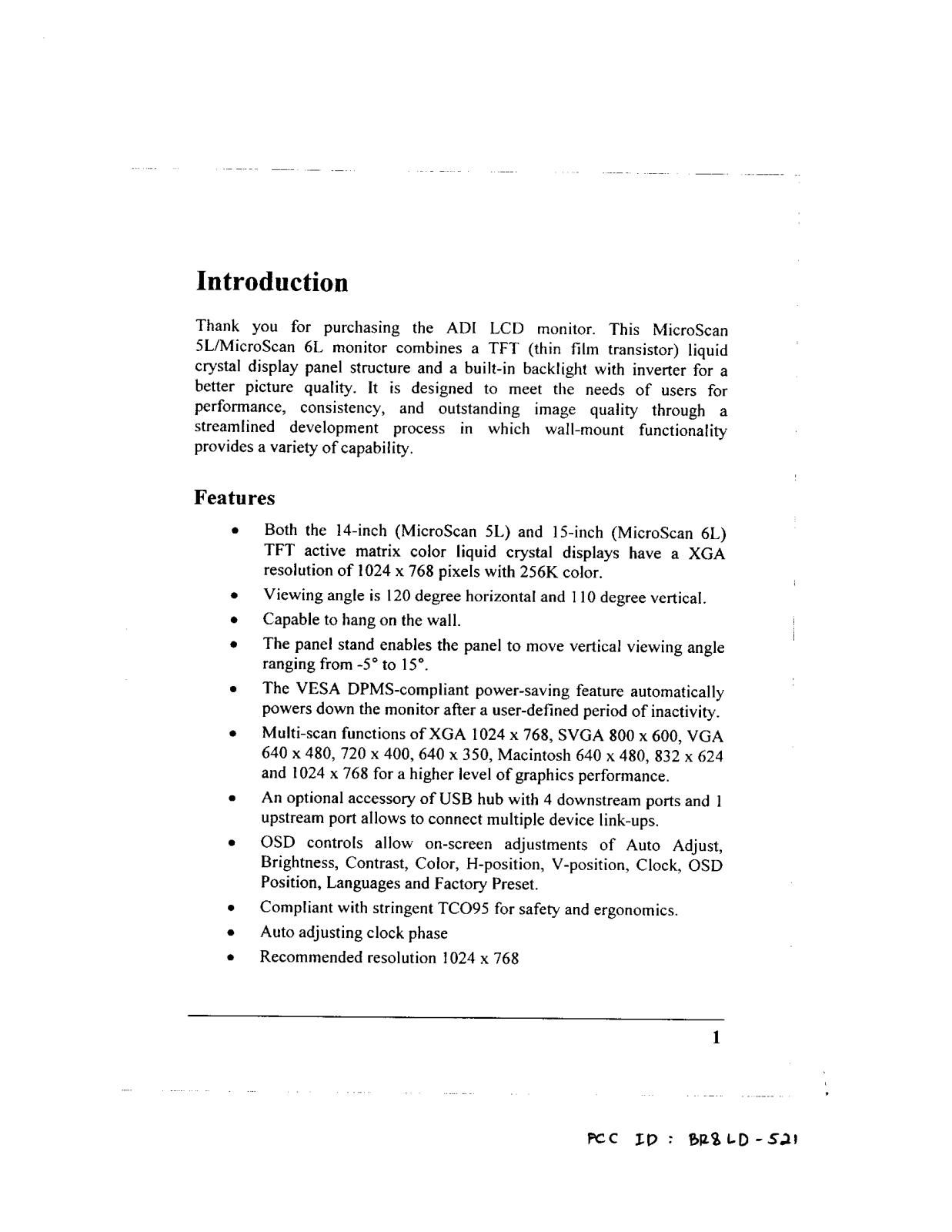 ADI LD 521 Users Manual