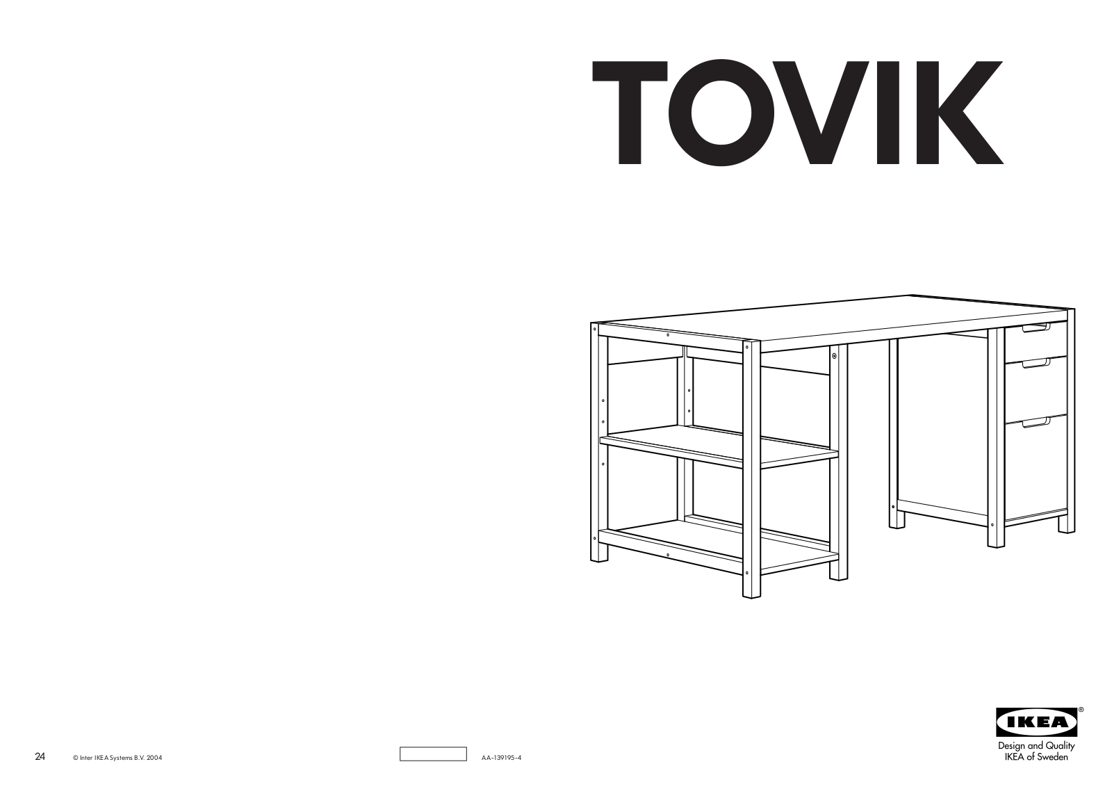 IKEA TOVIK User Manual