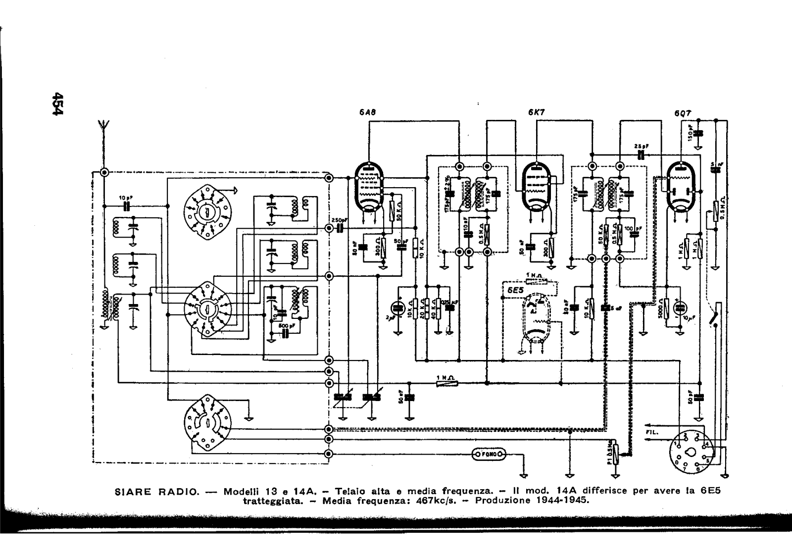 Siare Crosley 13 14a schematic