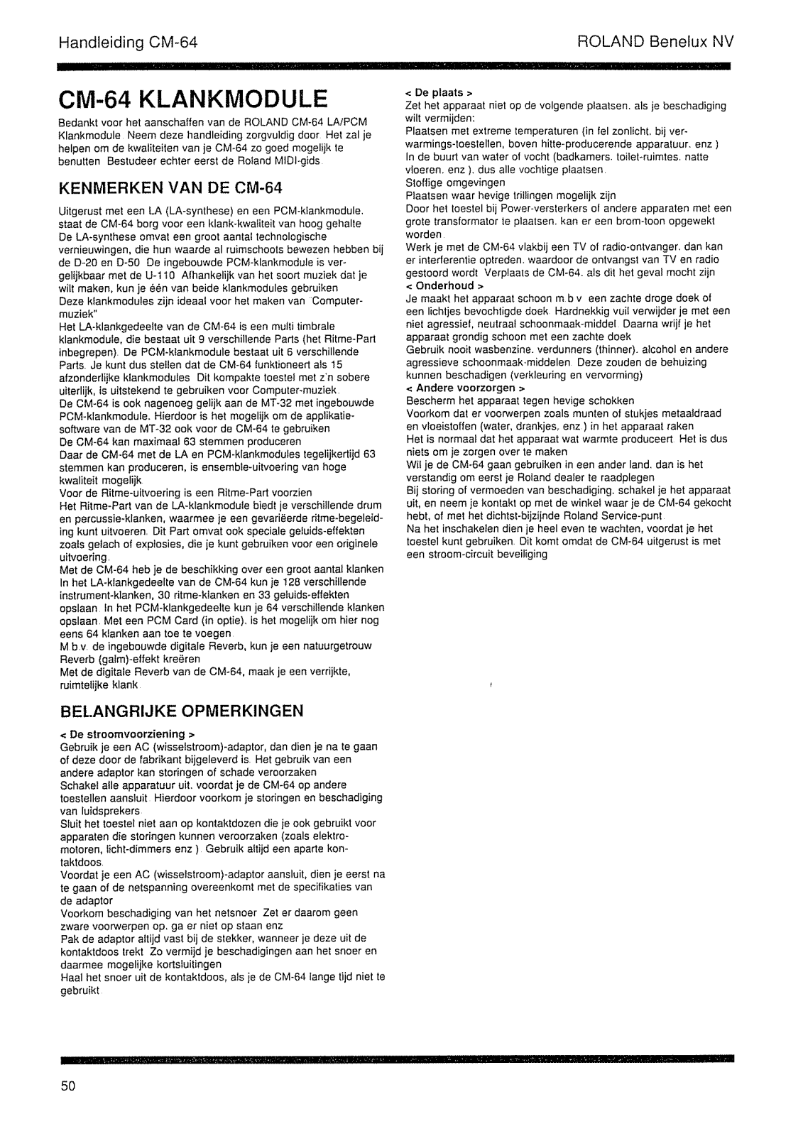 Roland CM-64 User Manual