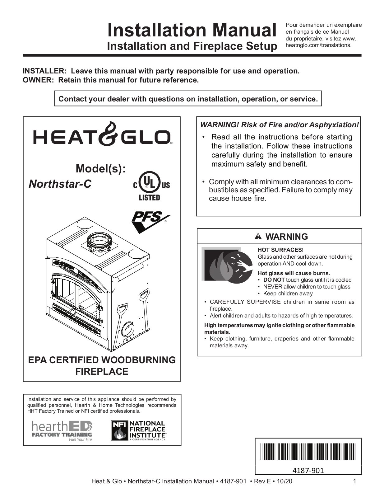 Heat Glo Northstar-C Installation Manual