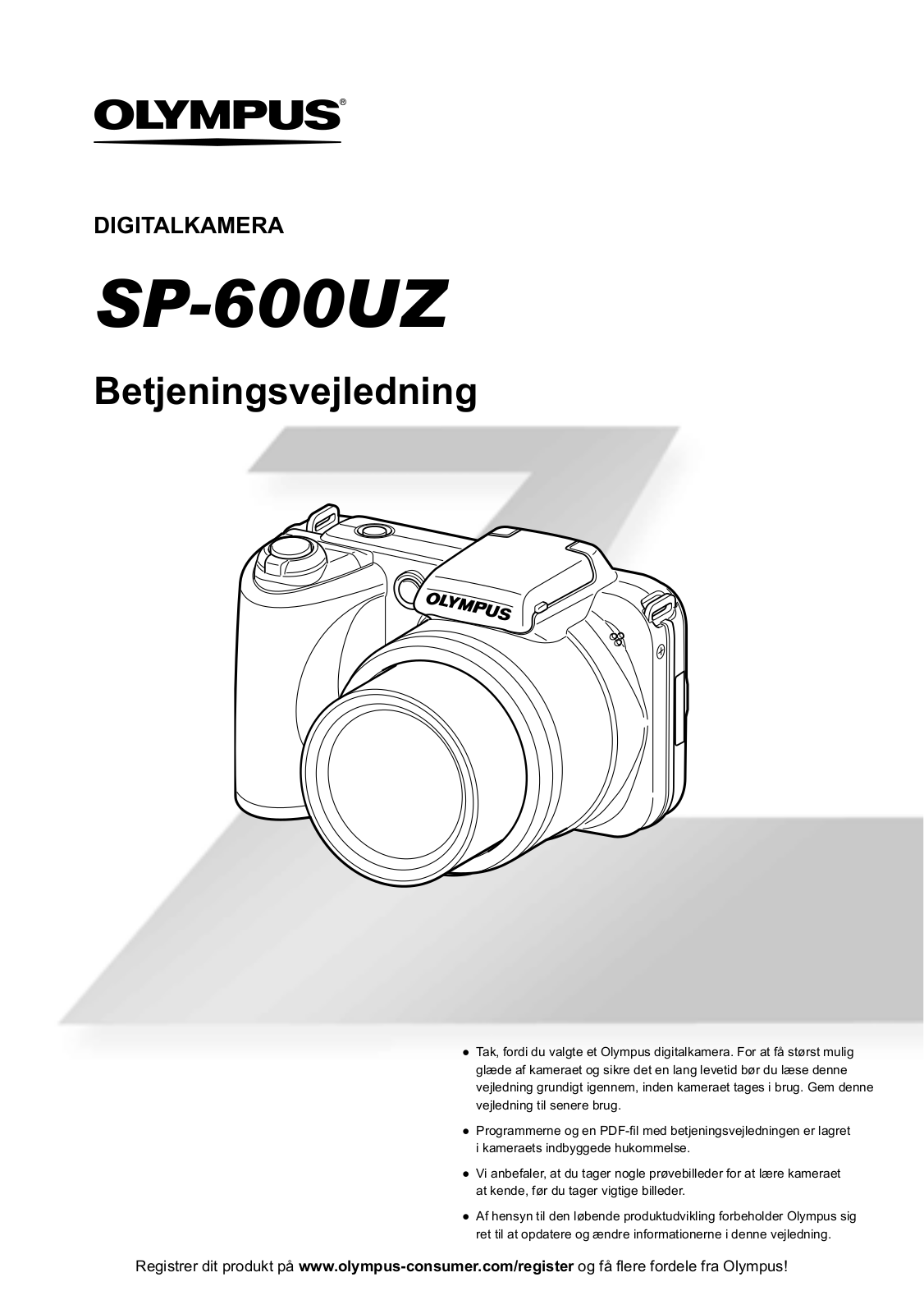 OLYMPUS SP-600UZ User Manual