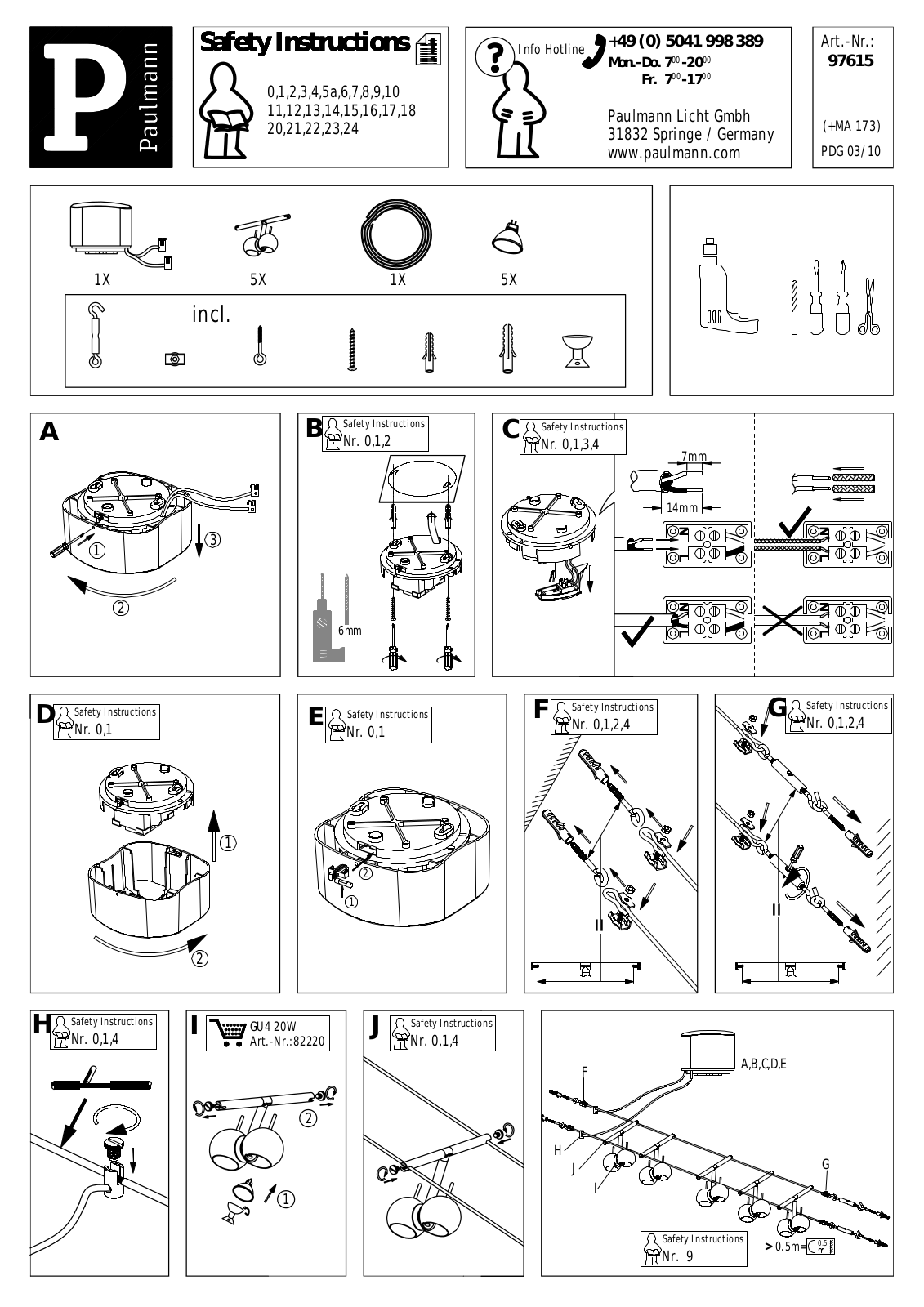 Paulmann 97615 Safety instructions - ManualMachine.com
