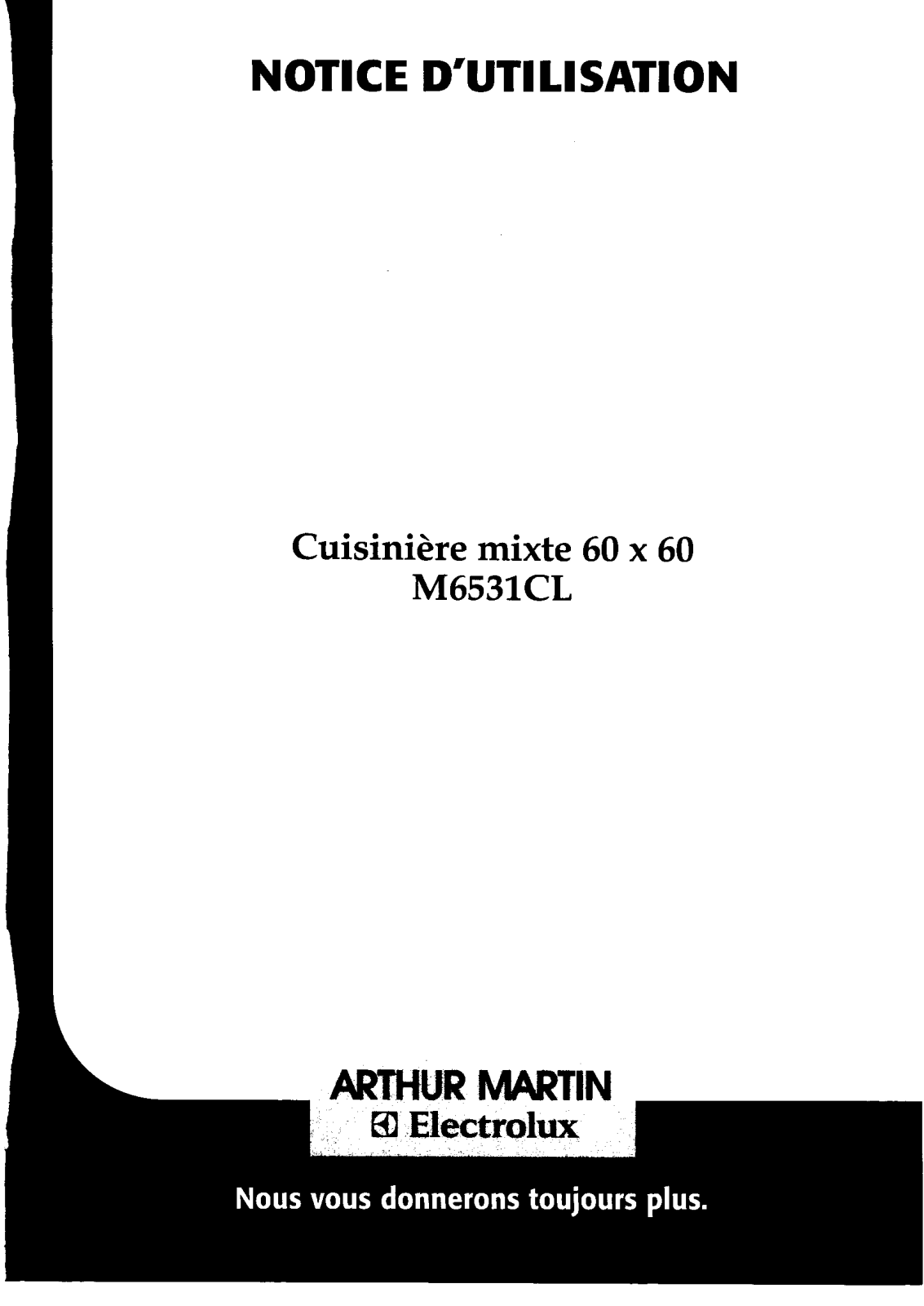 Arthur martin M6531CL User Manual