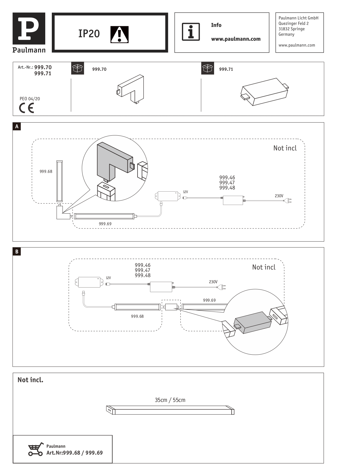Paulmann 99971 Installation manual - ManualMachine.com