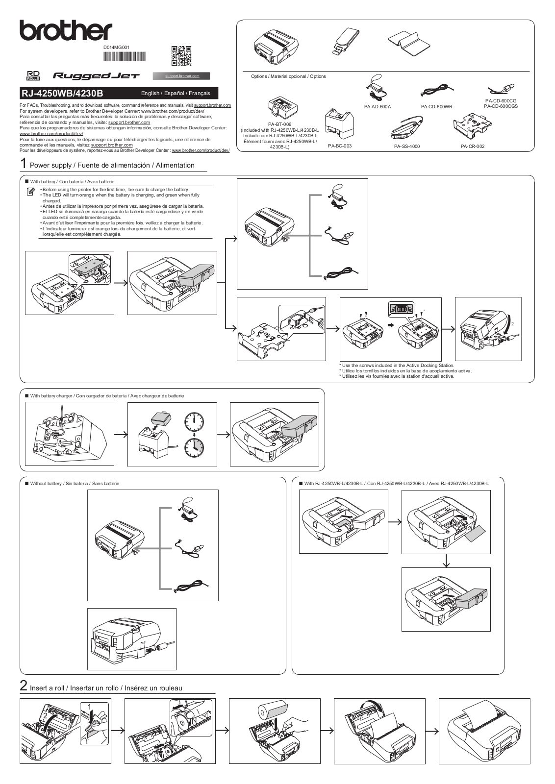 Brother RJ4250WBZ1 Quick Start Guide