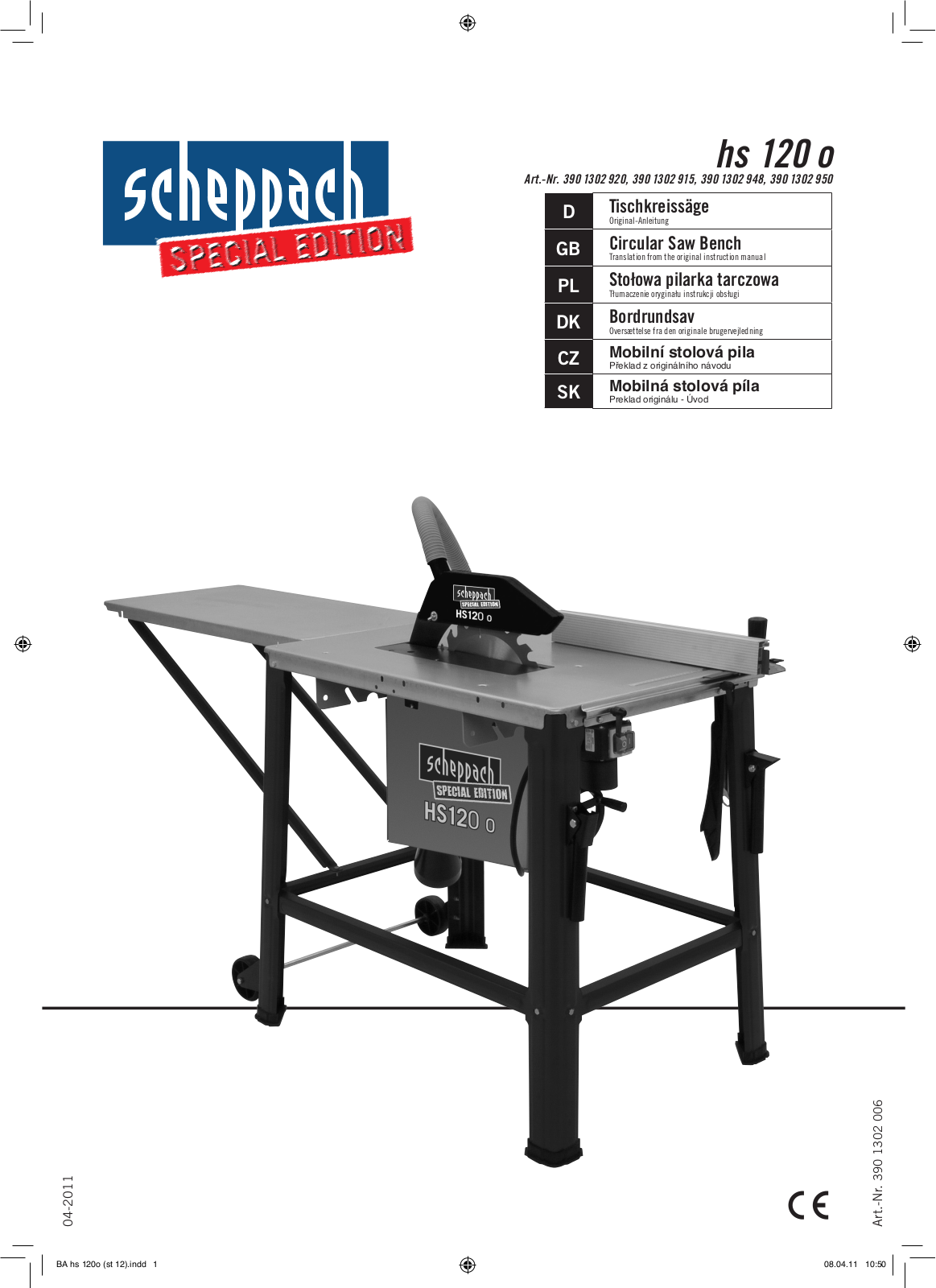 Scheppach HS 120 User Manual