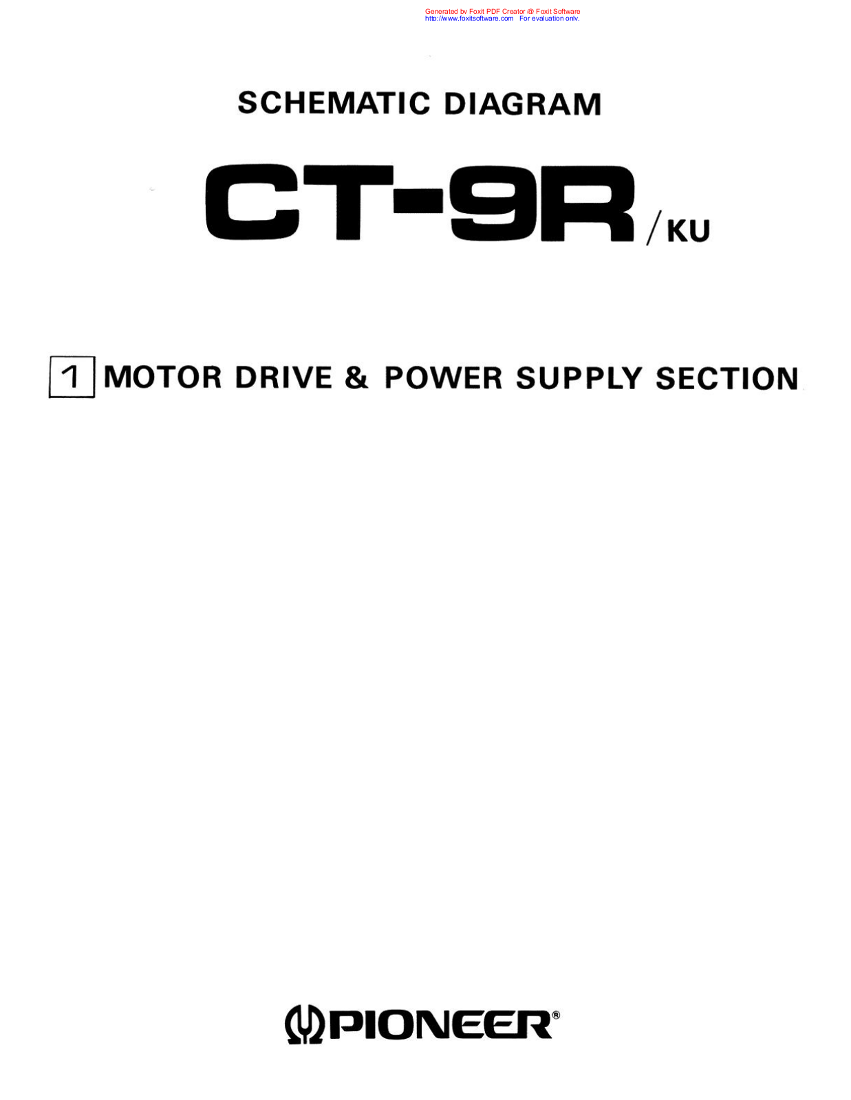 pioneer ct-980 Service Manual