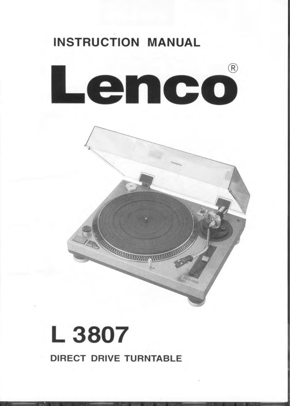 Lenco L-3807 Owners manual