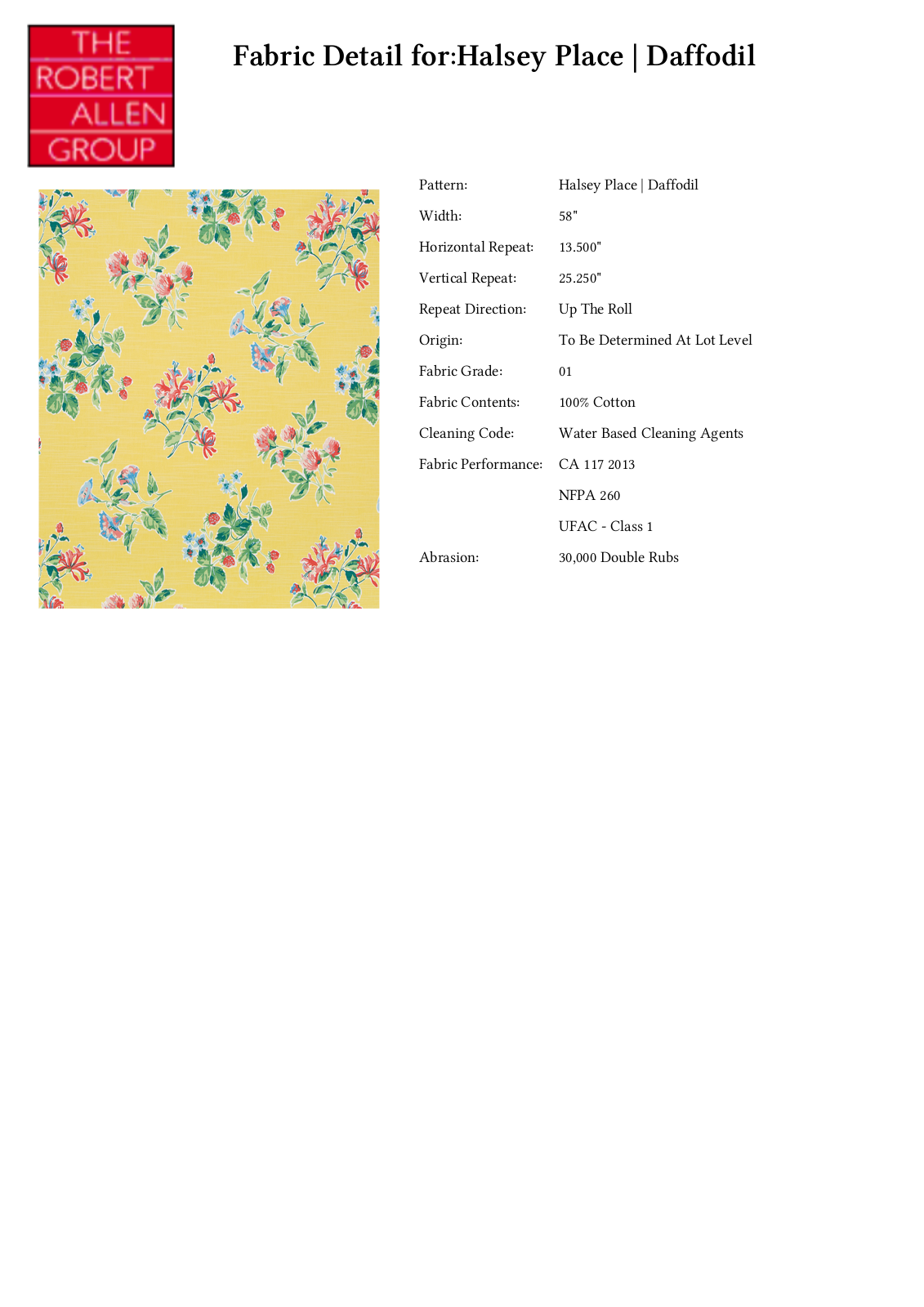 Robert Allen RALF2048 Specifications - ManualMachine.com