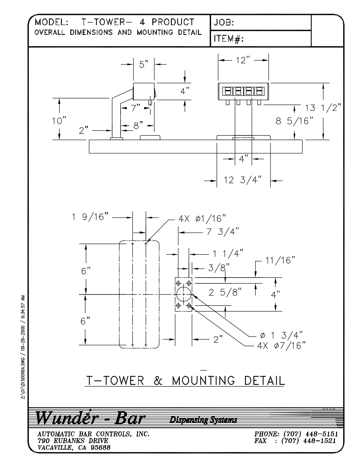 Wunder Bar T- TOWER User Manual