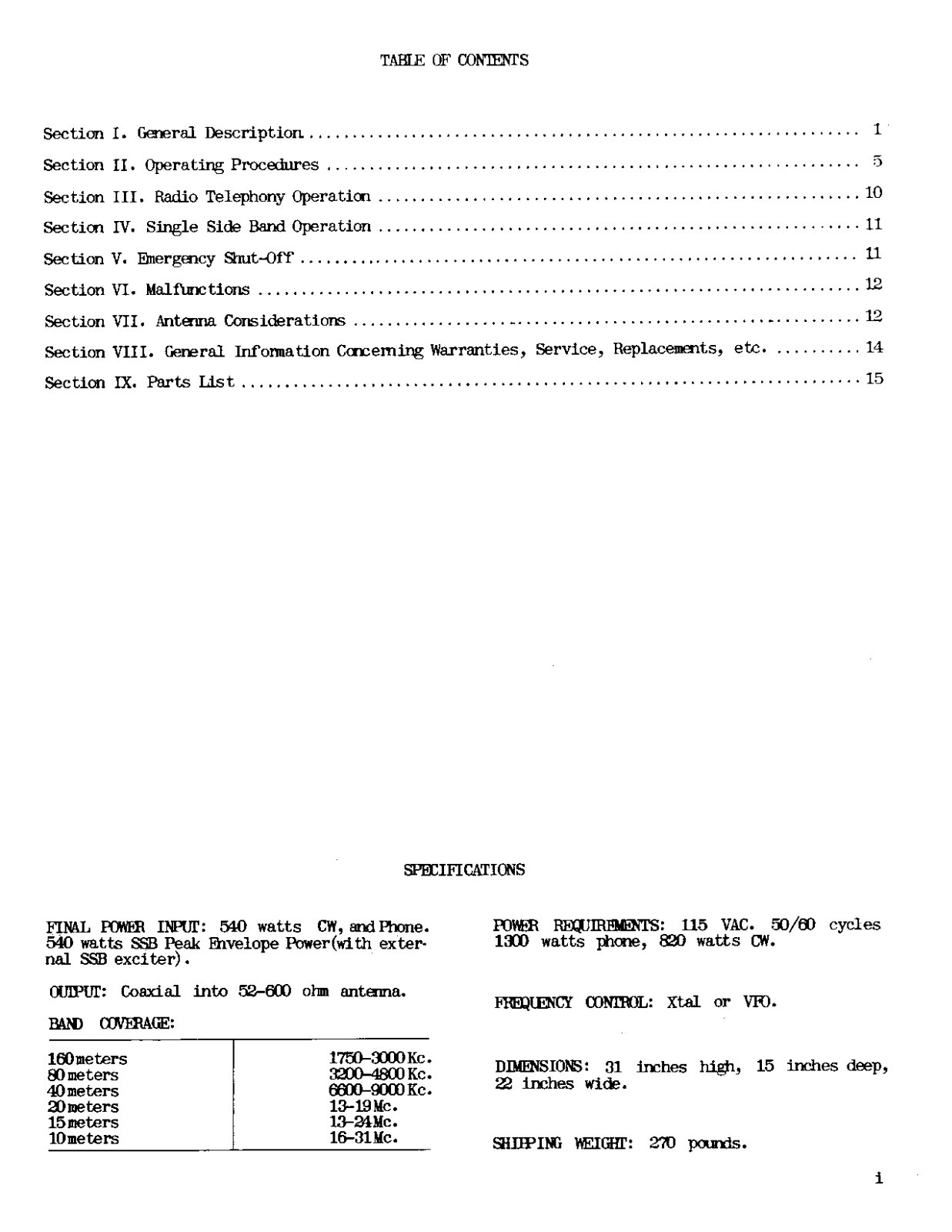 WRL KING-500b User Manual